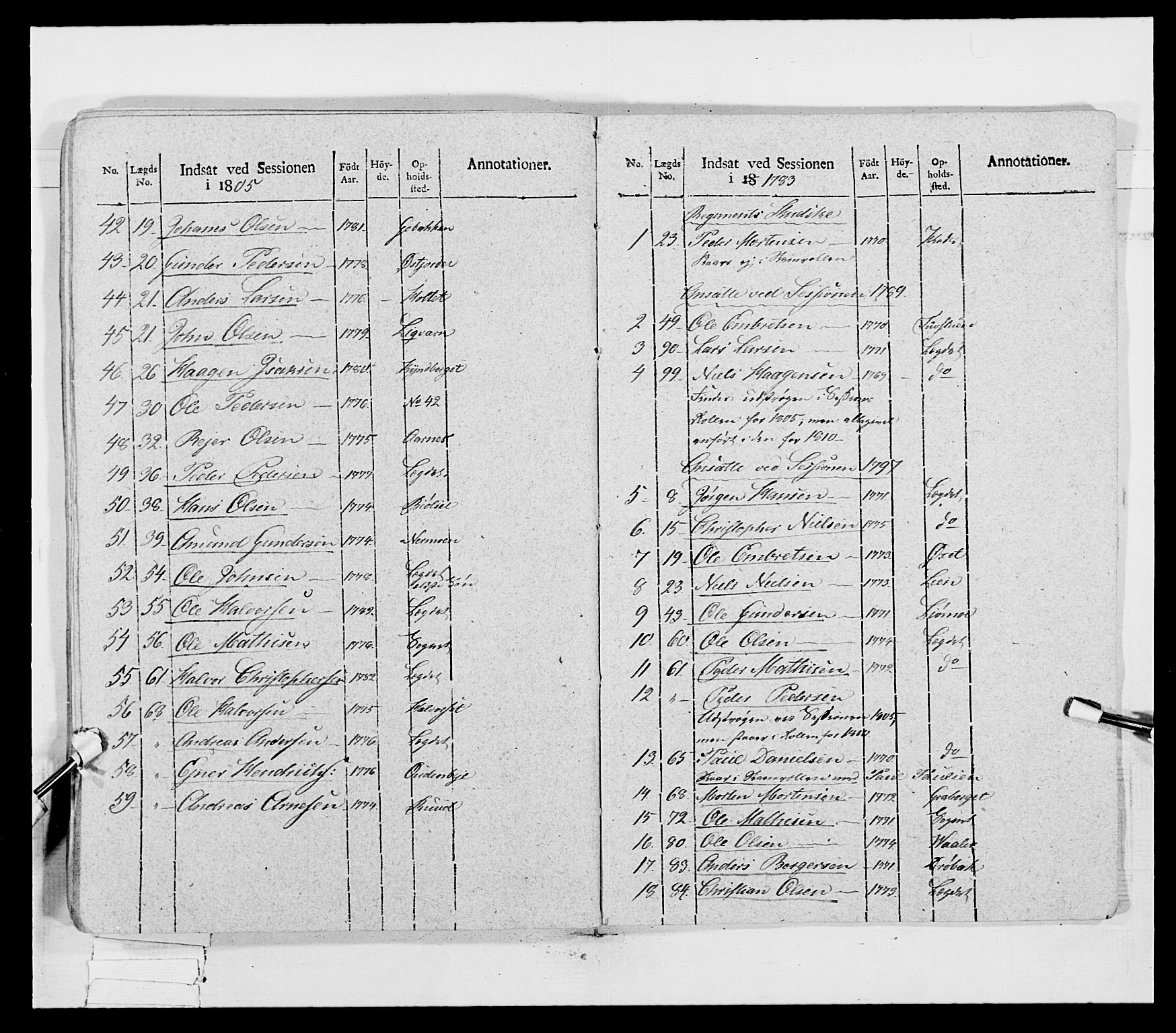 Generalitets- og kommissariatskollegiet, Det kongelige norske kommissariatskollegium, AV/RA-EA-5420/E/Eh/L0027: Skiløperkompaniene, 1812-1832, p. 123