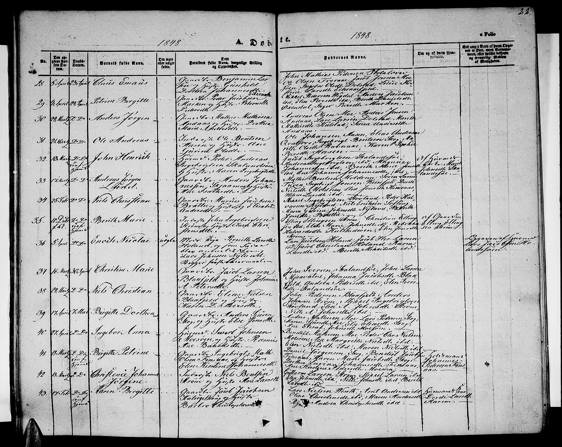 Ministerialprotokoller, klokkerbøker og fødselsregistre - Nordland, SAT/A-1459/820/L0300: Parish register (copy) no. 820C02, 1846-1850, p. 22