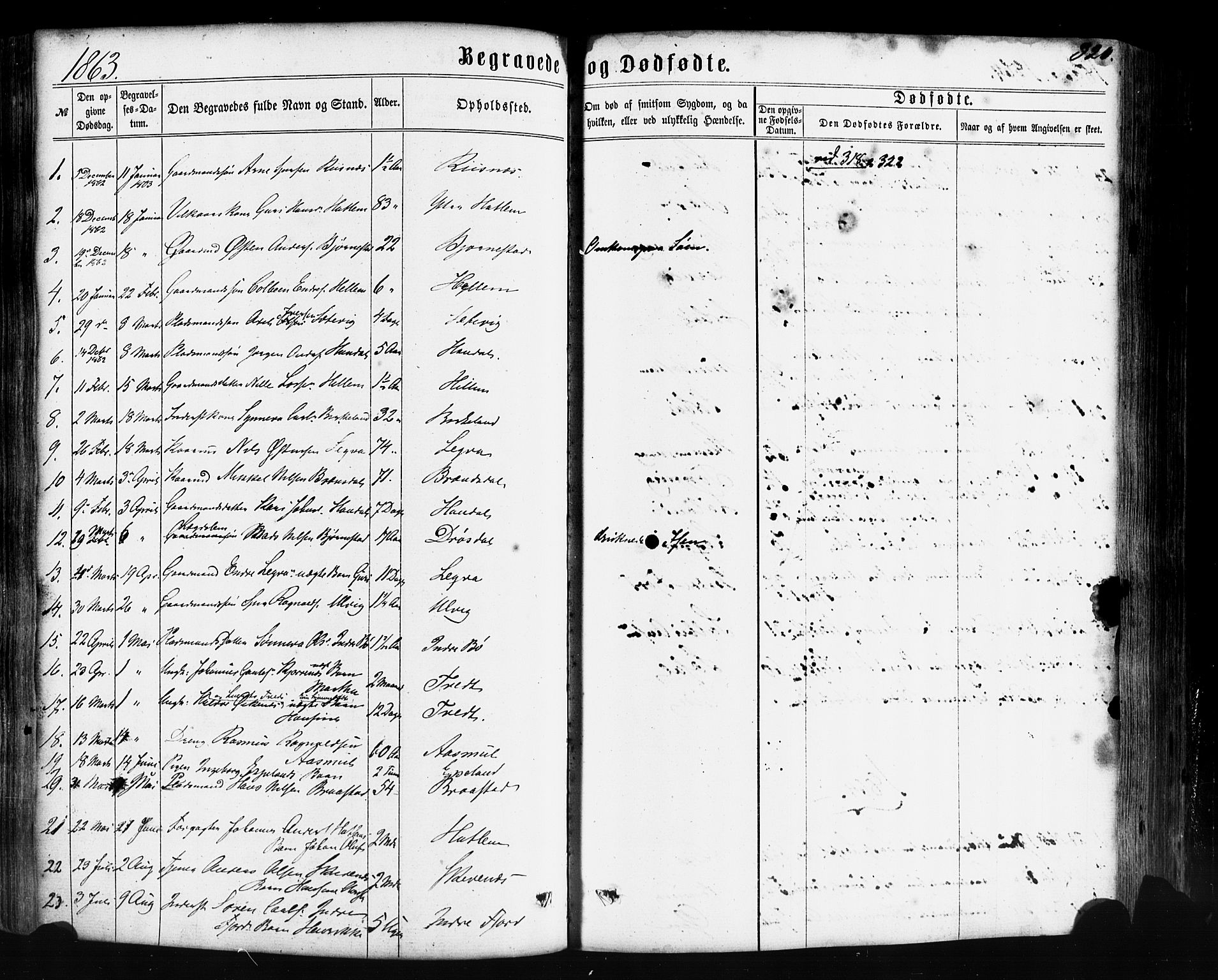 Hyllestad sokneprestembete, SAB/A-80401: Parish register (official) no. A 1, 1861-1886, p. 320