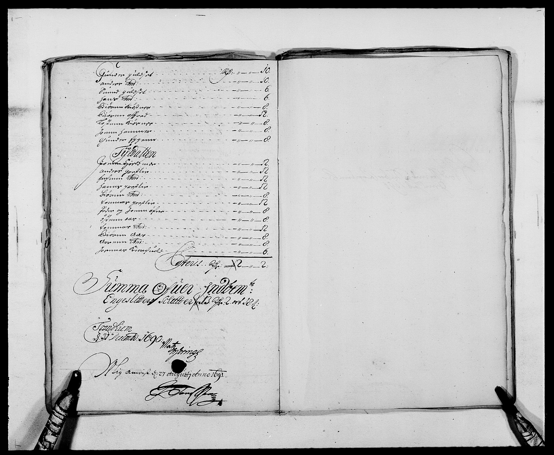 Rentekammeret inntil 1814, Reviderte regnskaper, Fogderegnskap, AV/RA-EA-4092/R61/L4102: Fogderegnskap Strinda og Selbu, 1689-1690, p. 186