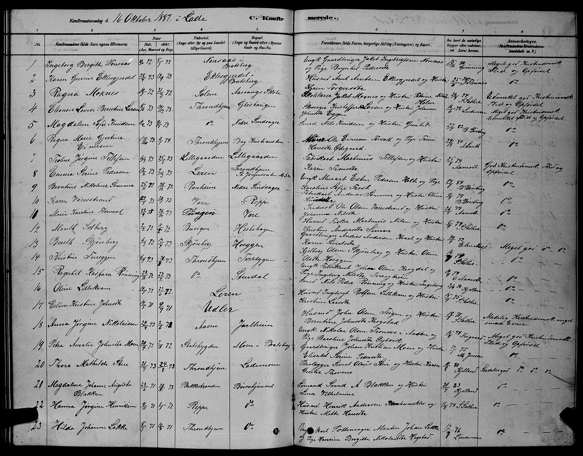 Ministerialprotokoller, klokkerbøker og fødselsregistre - Sør-Trøndelag, AV/SAT-A-1456/606/L0312: Parish register (copy) no. 606C08, 1878-1894