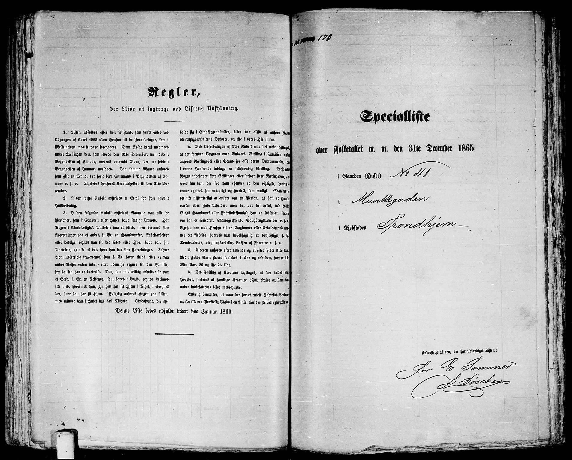 RA, 1865 census for Trondheim, 1865, p. 381