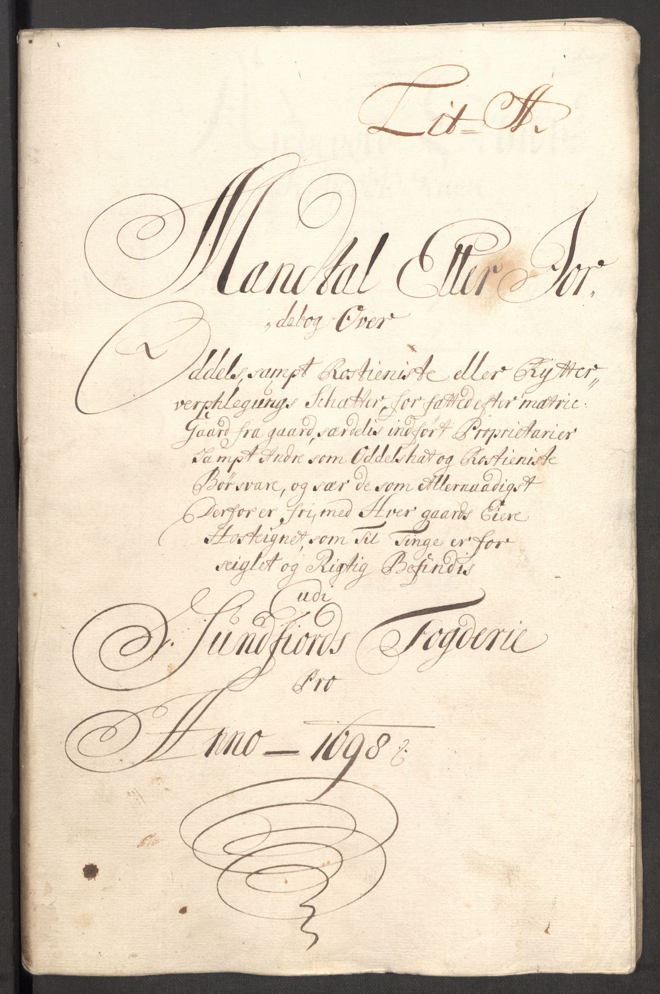 Rentekammeret inntil 1814, Reviderte regnskaper, Fogderegnskap, RA/EA-4092/R53/L3423: Fogderegnskap Sunn- og Nordfjord, 1697-1698, p. 223