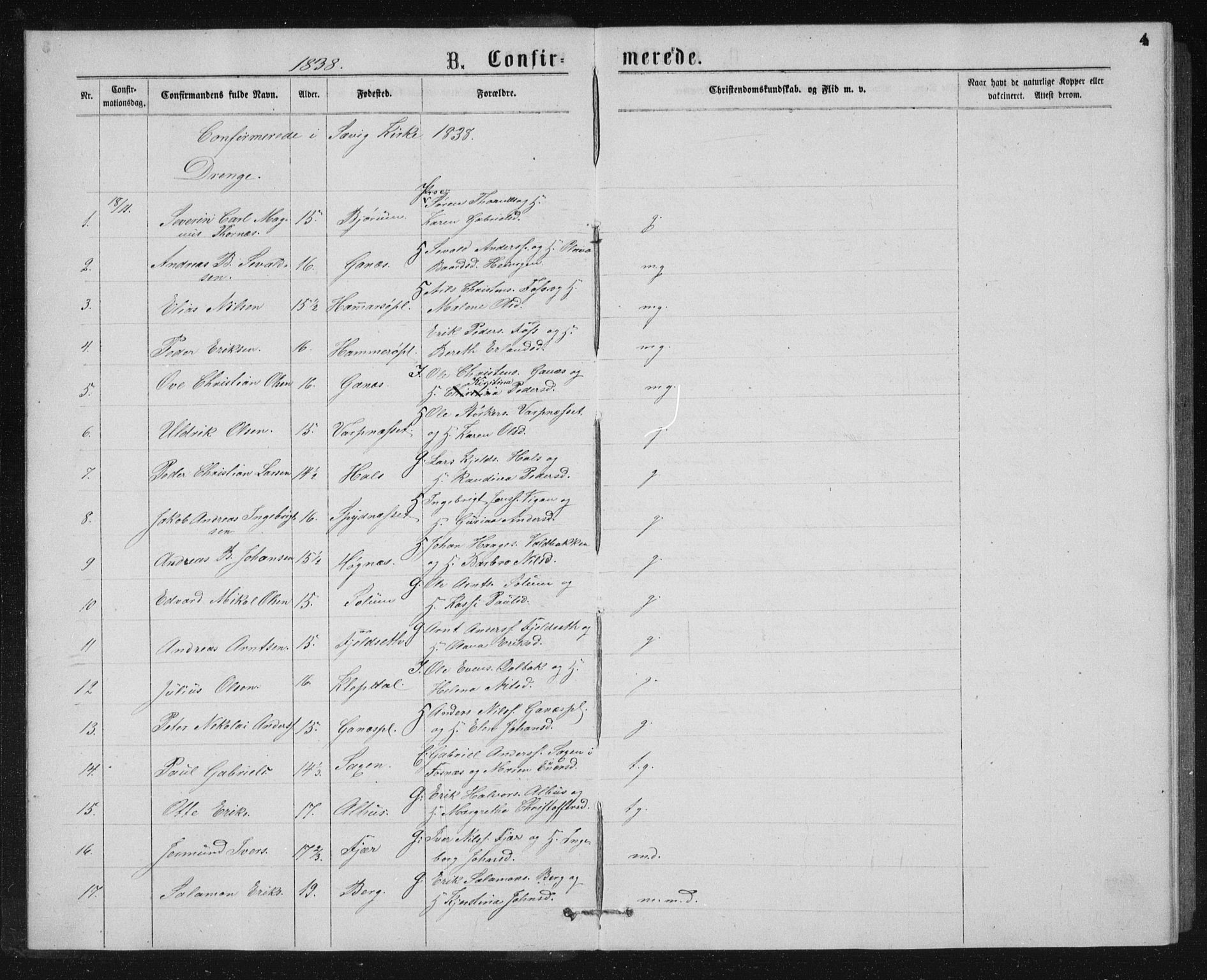 Ministerialprotokoller, klokkerbøker og fødselsregistre - Nord-Trøndelag, SAT/A-1458/768/L0567: Parish register (official) no. 768A02, 1837-1865, p. 4