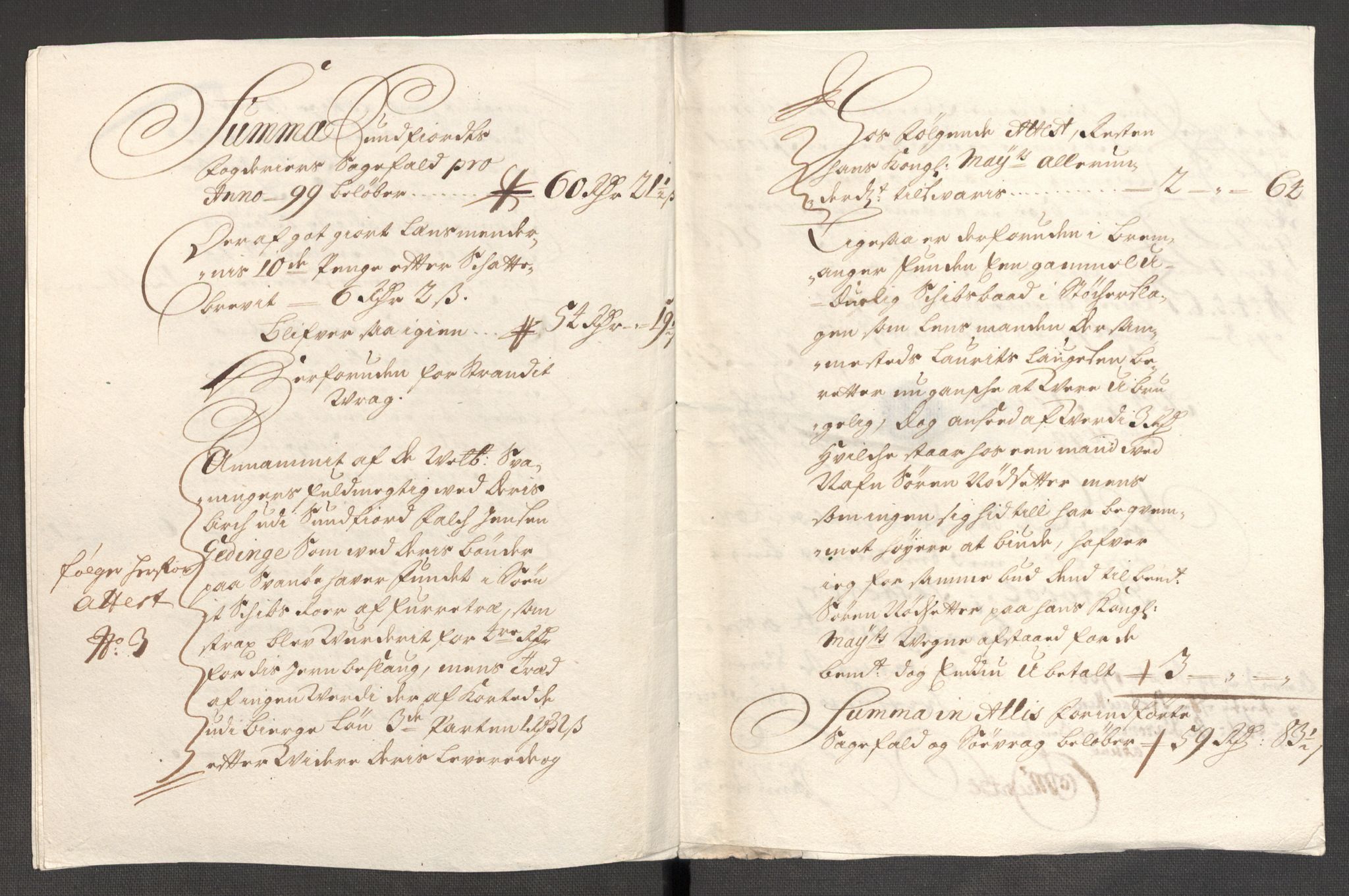 Rentekammeret inntil 1814, Reviderte regnskaper, Fogderegnskap, AV/RA-EA-4092/R53/L3424: Fogderegnskap Sunn- og Nordfjord, 1699, p. 138