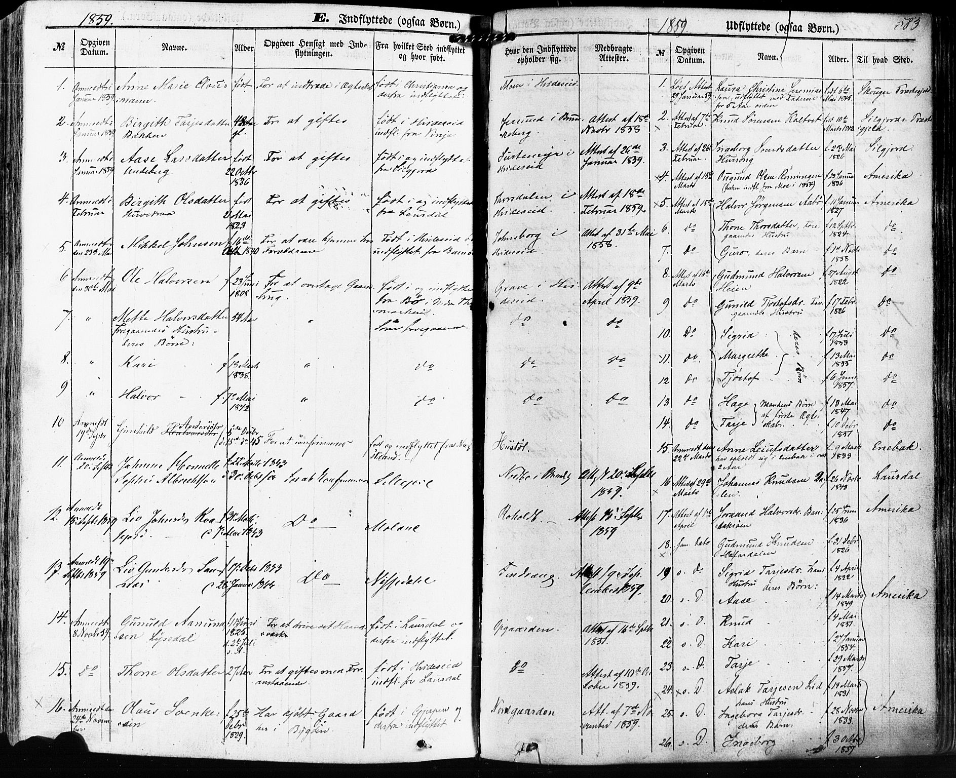 Kviteseid kirkebøker, SAKO/A-276/F/Fa/L0007: Parish register (official) no. I 7, 1859-1881, p. 583