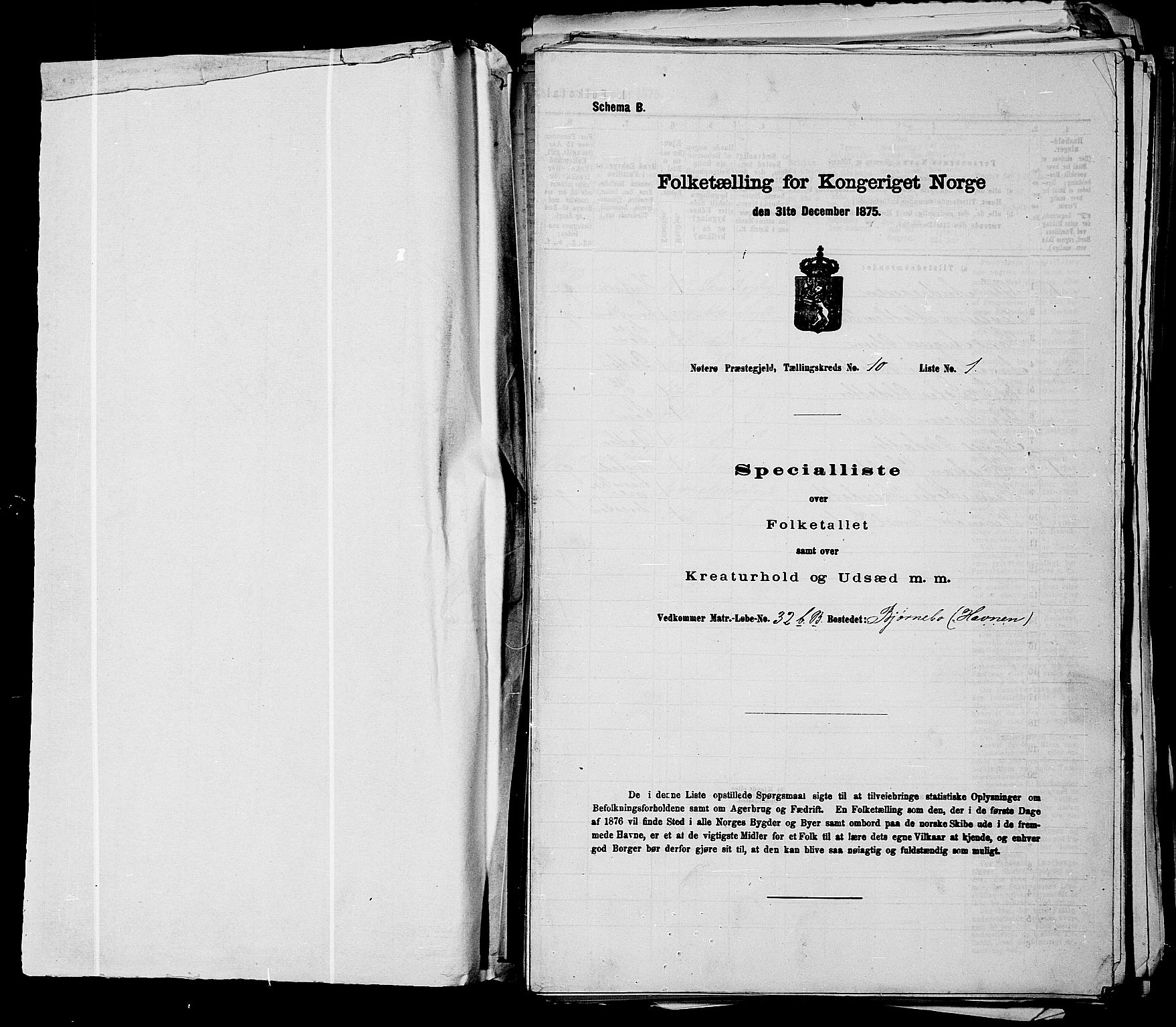 SAKO, 1875 census for 0722P Nøtterøy, 1875, p. 1970