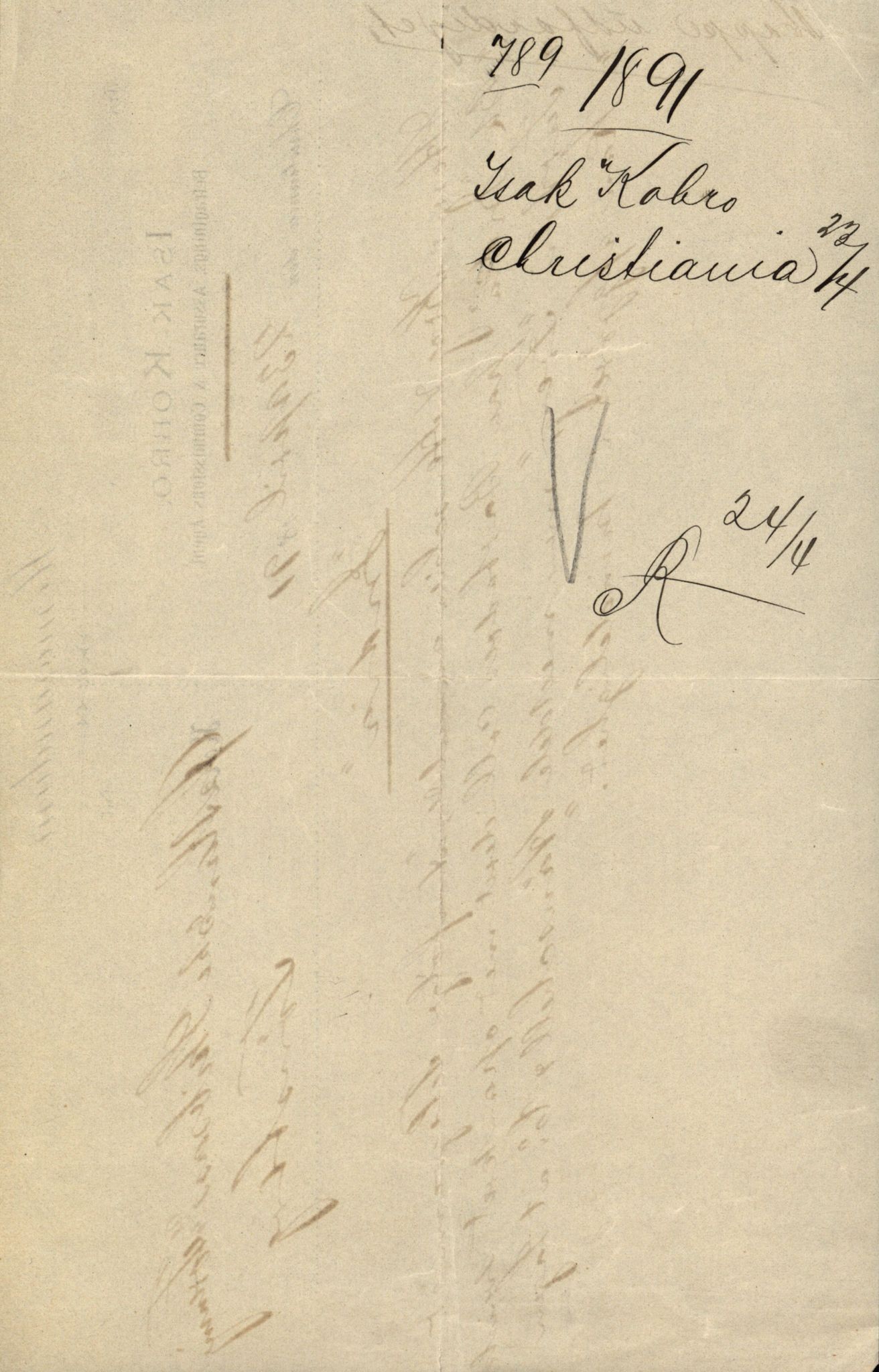 Pa 63 - Østlandske skibsassuranceforening, VEMU/A-1079/G/Ga/L0027/0012: Havaridokumenter / Hans Nielsen Hauge, Verena, Guldfaxe, India, Industri, 1891, p. 22