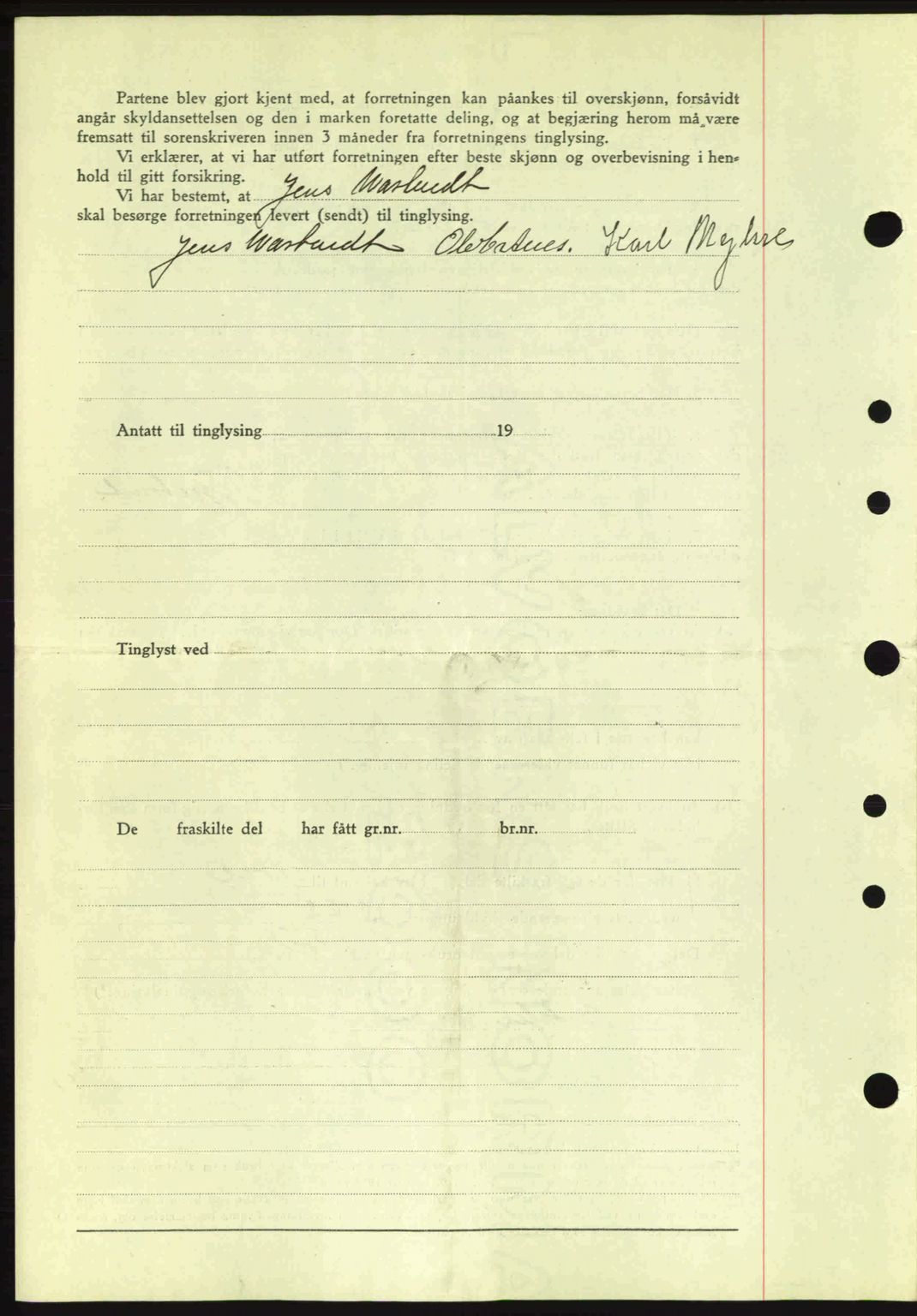 Moss sorenskriveri, SAO/A-10168: Mortgage book no. A9, 1941-1942, Diary no: : 647/1942