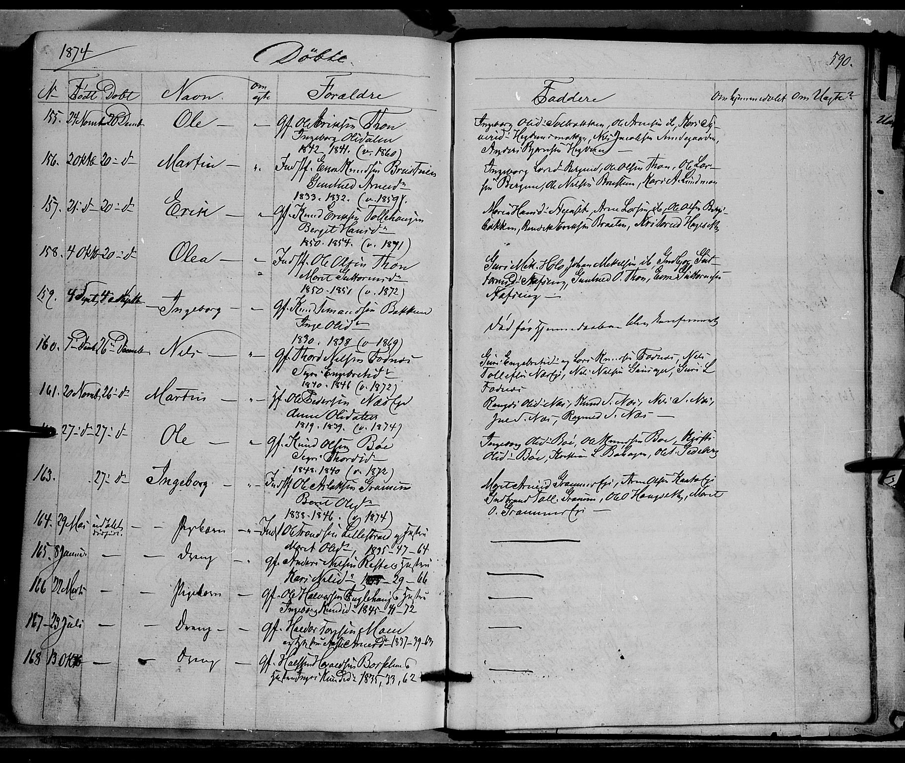 Nord-Aurdal prestekontor, SAH/PREST-132/H/Ha/Haa/L0008: Parish register (official) no. 8, 1863-1875, p. 590