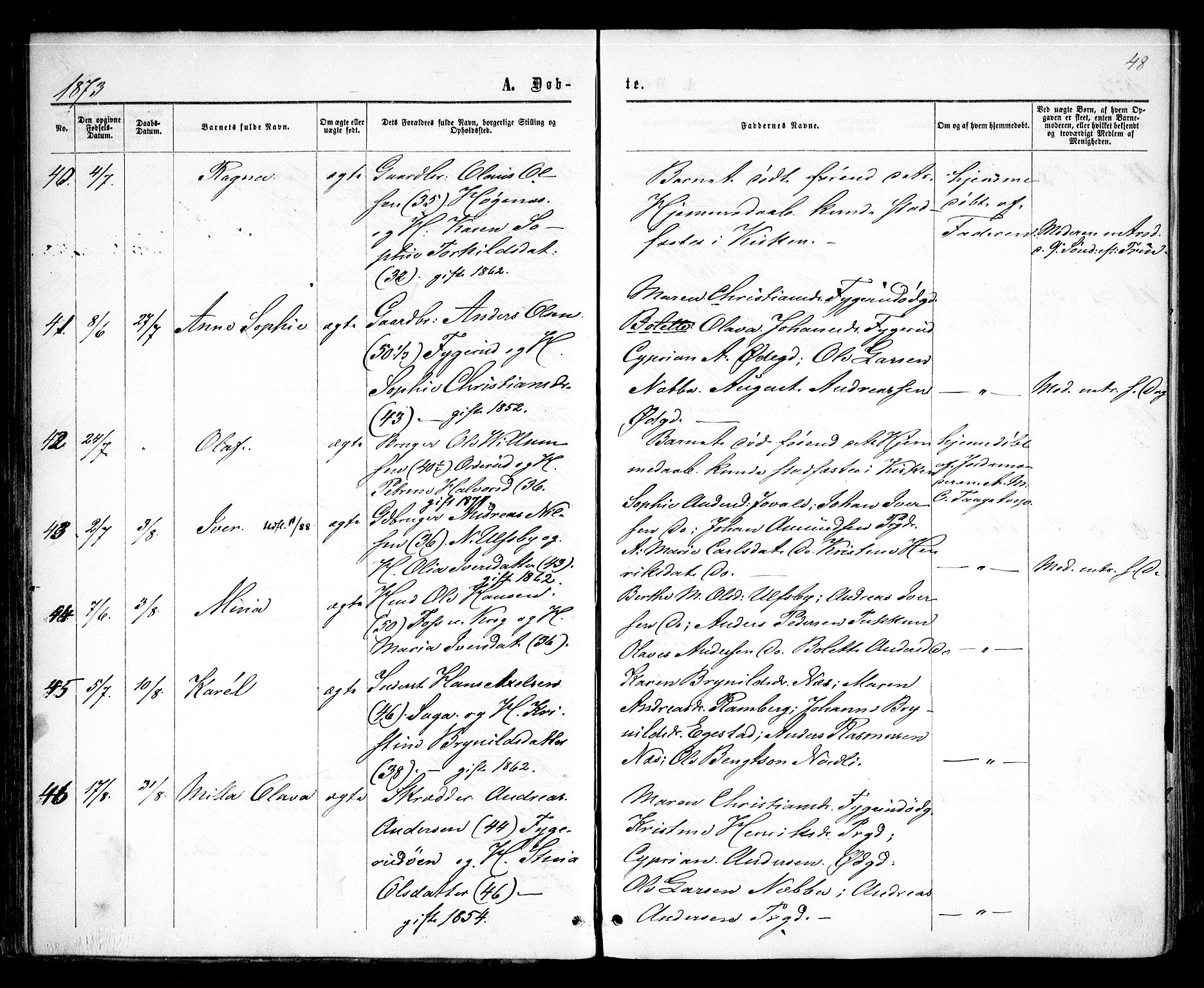 Rødenes prestekontor Kirkebøker, AV/SAO-A-2005/F/Fa/L0008: Parish register (official) no. I 8, 1869-1879, p. 48