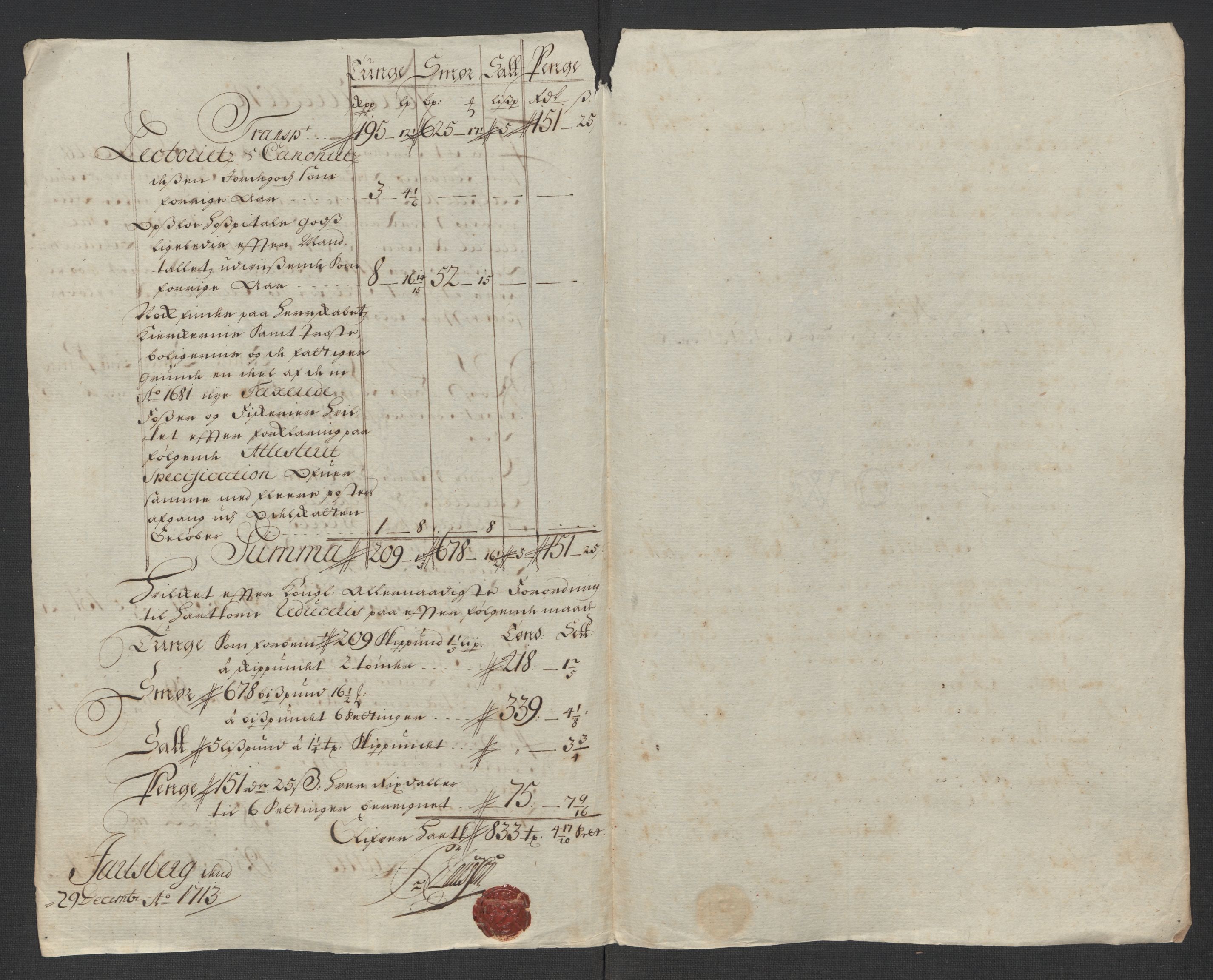 Rentekammeret inntil 1814, Reviderte regnskaper, Fogderegnskap, RA/EA-4092/R32/L1878: Fogderegnskap Jarlsberg grevskap, 1713, p. 122