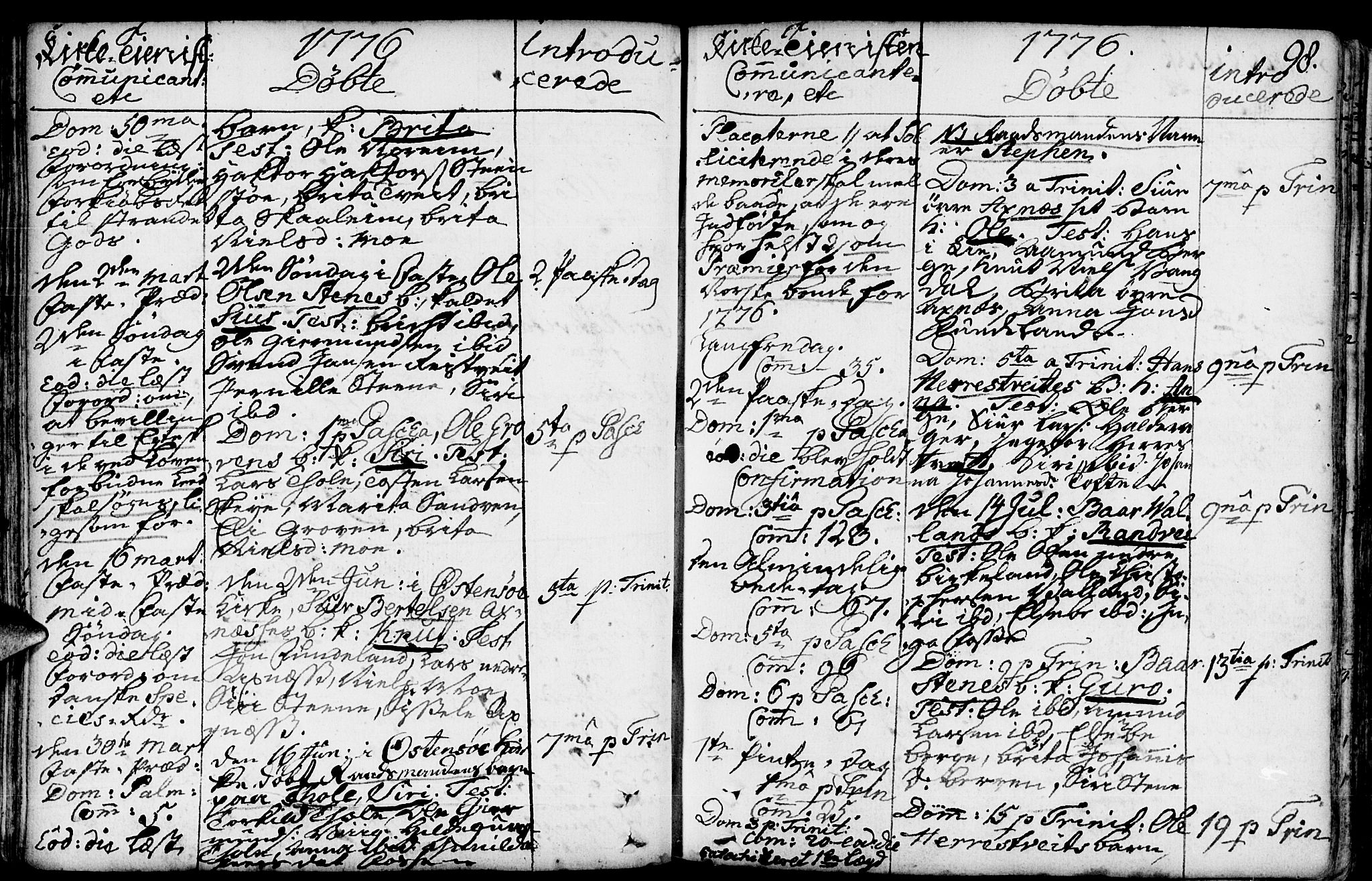 Kvam sokneprestembete, SAB/A-76201/H/Haa: Parish register (official) no. A 3, 1743-1795, p. 98