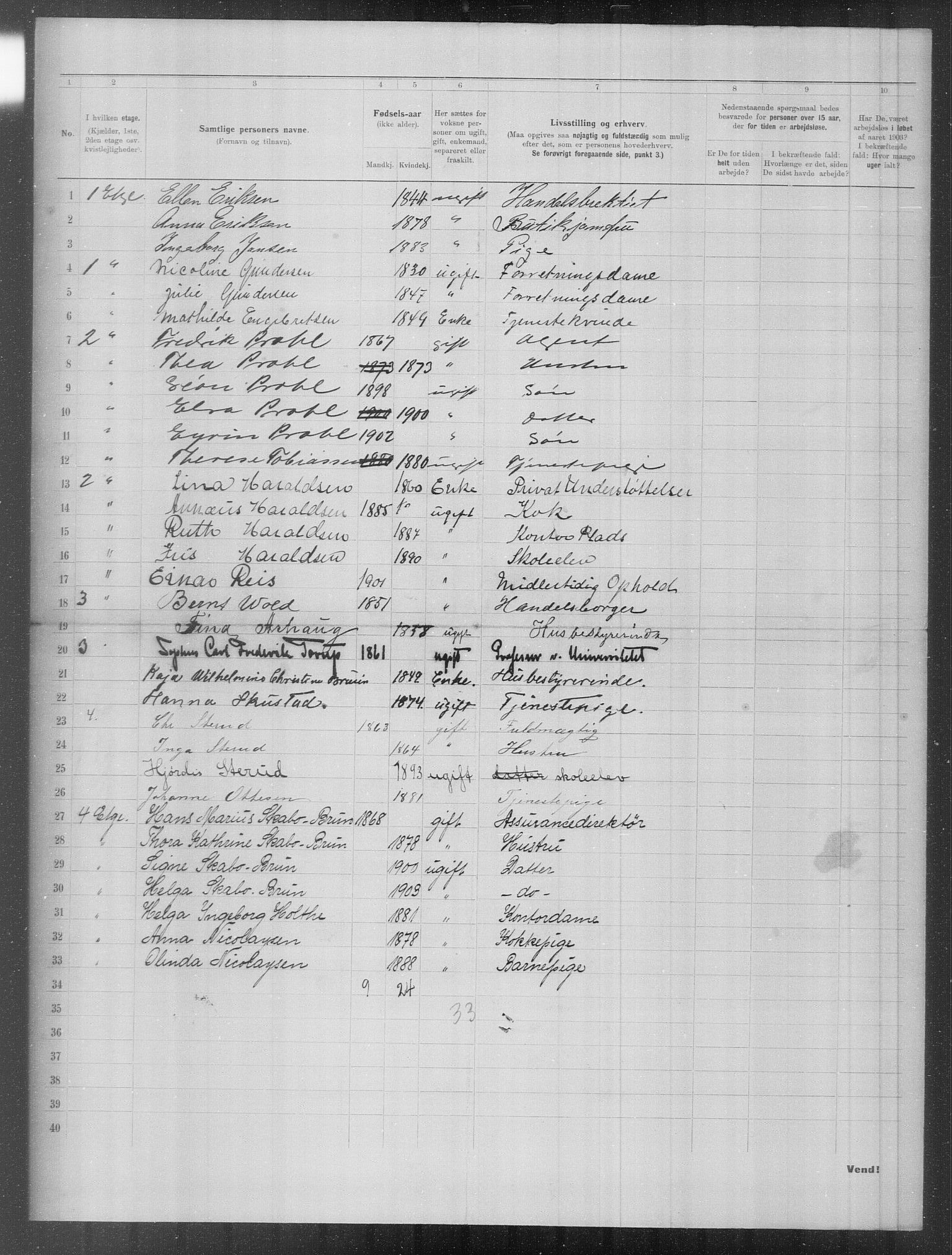 OBA, Municipal Census 1903 for Kristiania, 1903, p. 11613