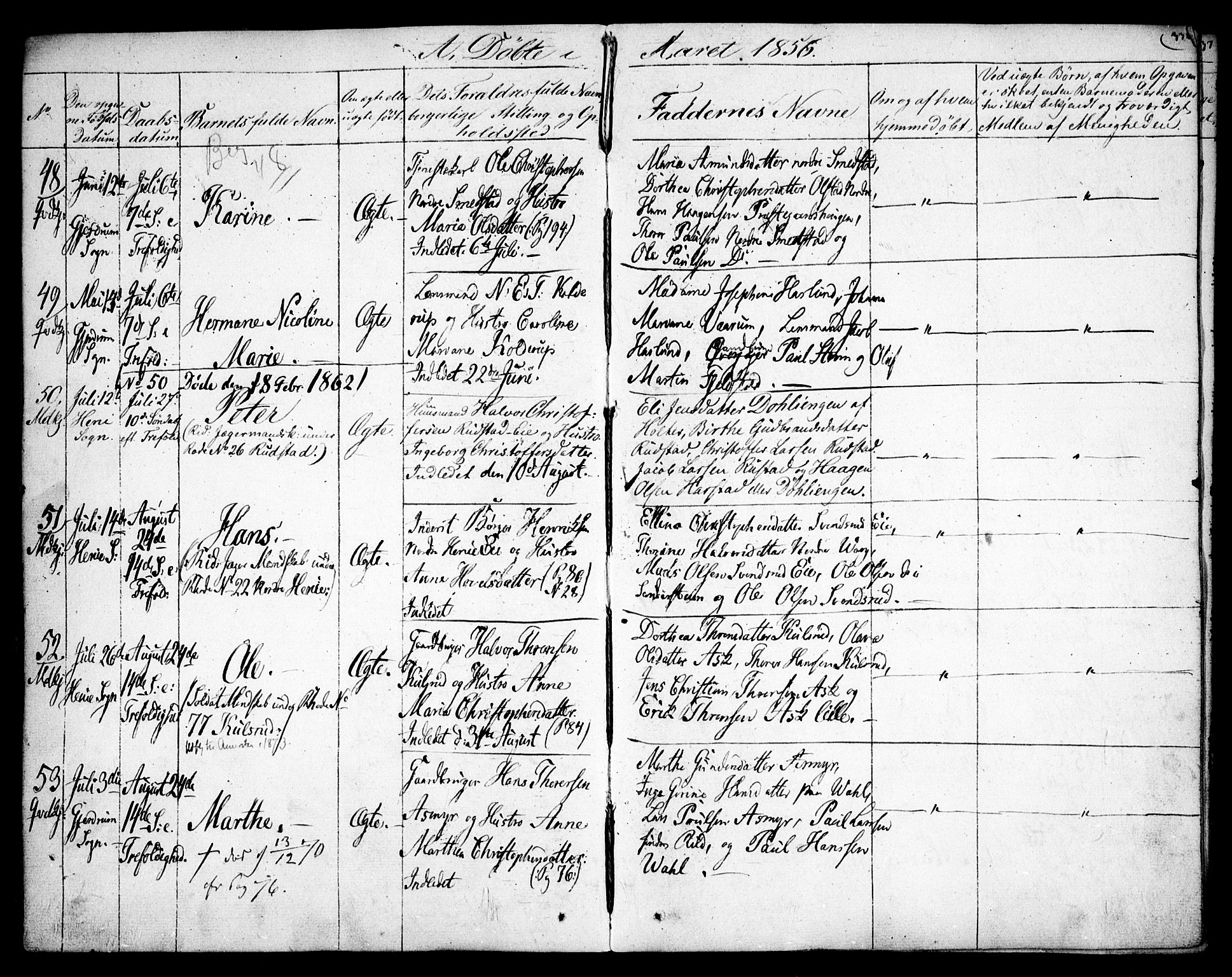 Gjerdrum prestekontor Kirkebøker, AV/SAO-A-10412b/F/Fa/L0006: Parish register (official) no. I 6, 1845-1856, p. 332