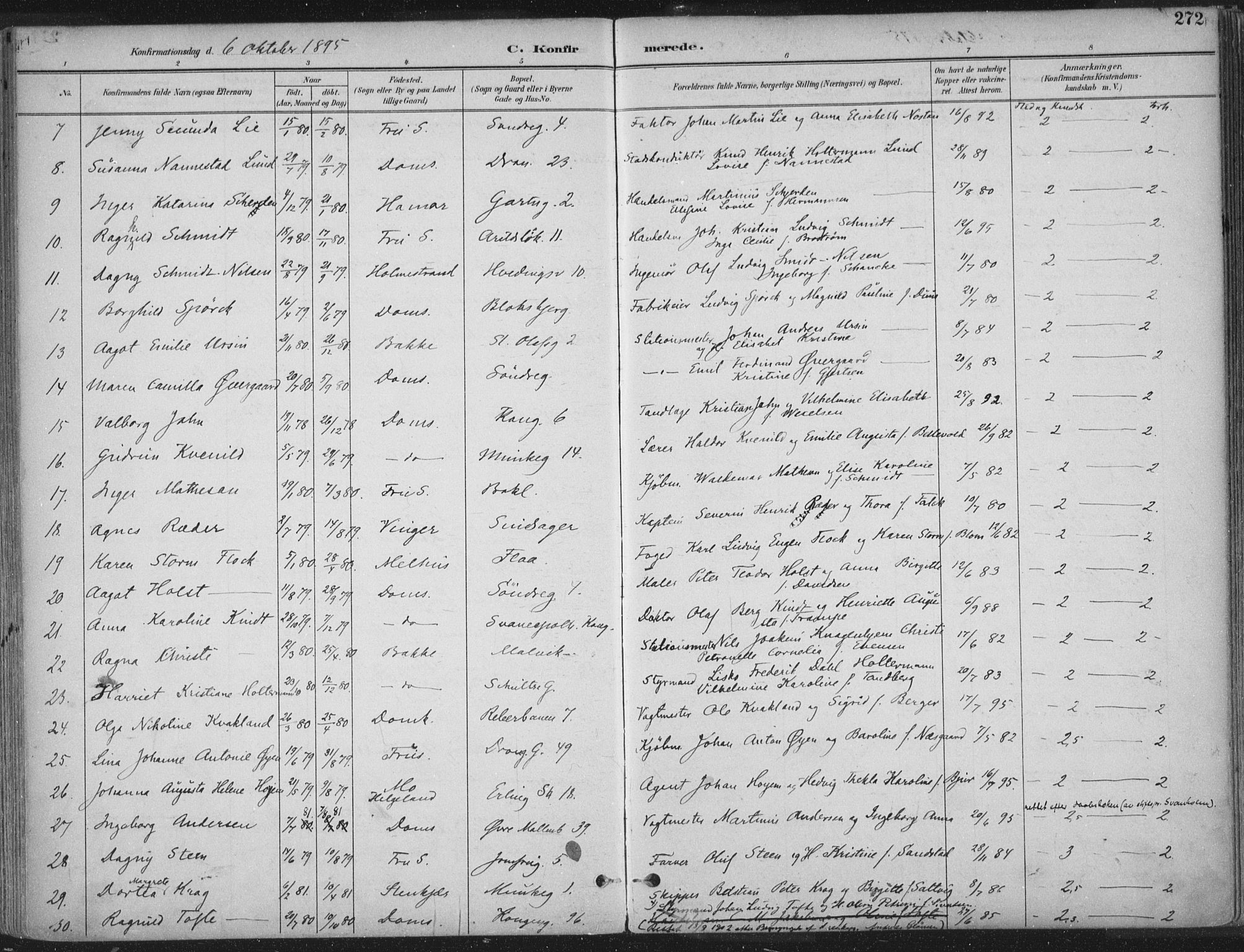 Ministerialprotokoller, klokkerbøker og fødselsregistre - Sør-Trøndelag, AV/SAT-A-1456/601/L0062: Parish register (official) no. 601A30, 1891-1911, p. 272