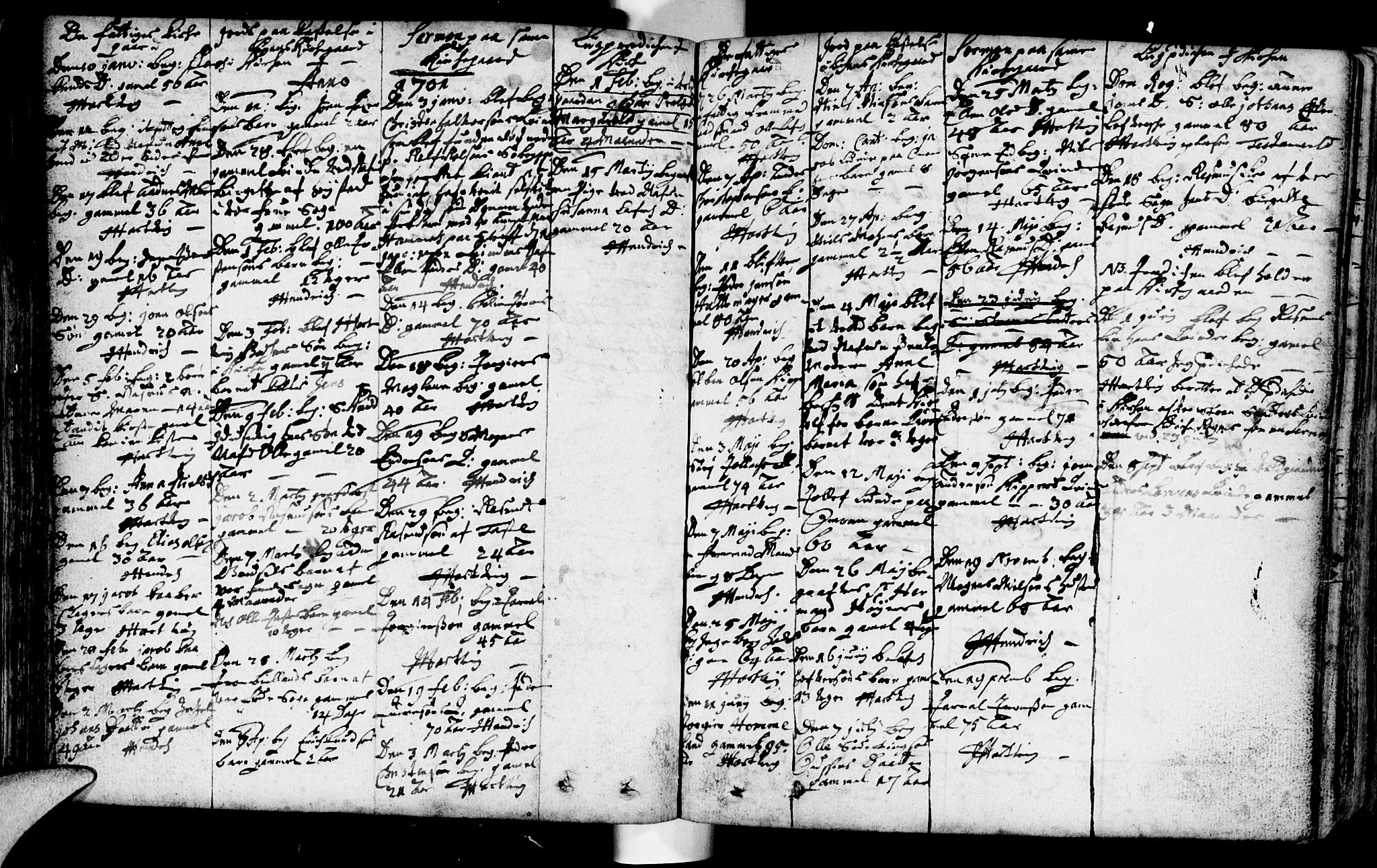 Domkirken sokneprestkontor, SAST/A-101812/001/30/30BA/L0001: Parish register (official) no. A 1 /1, 1688-1727