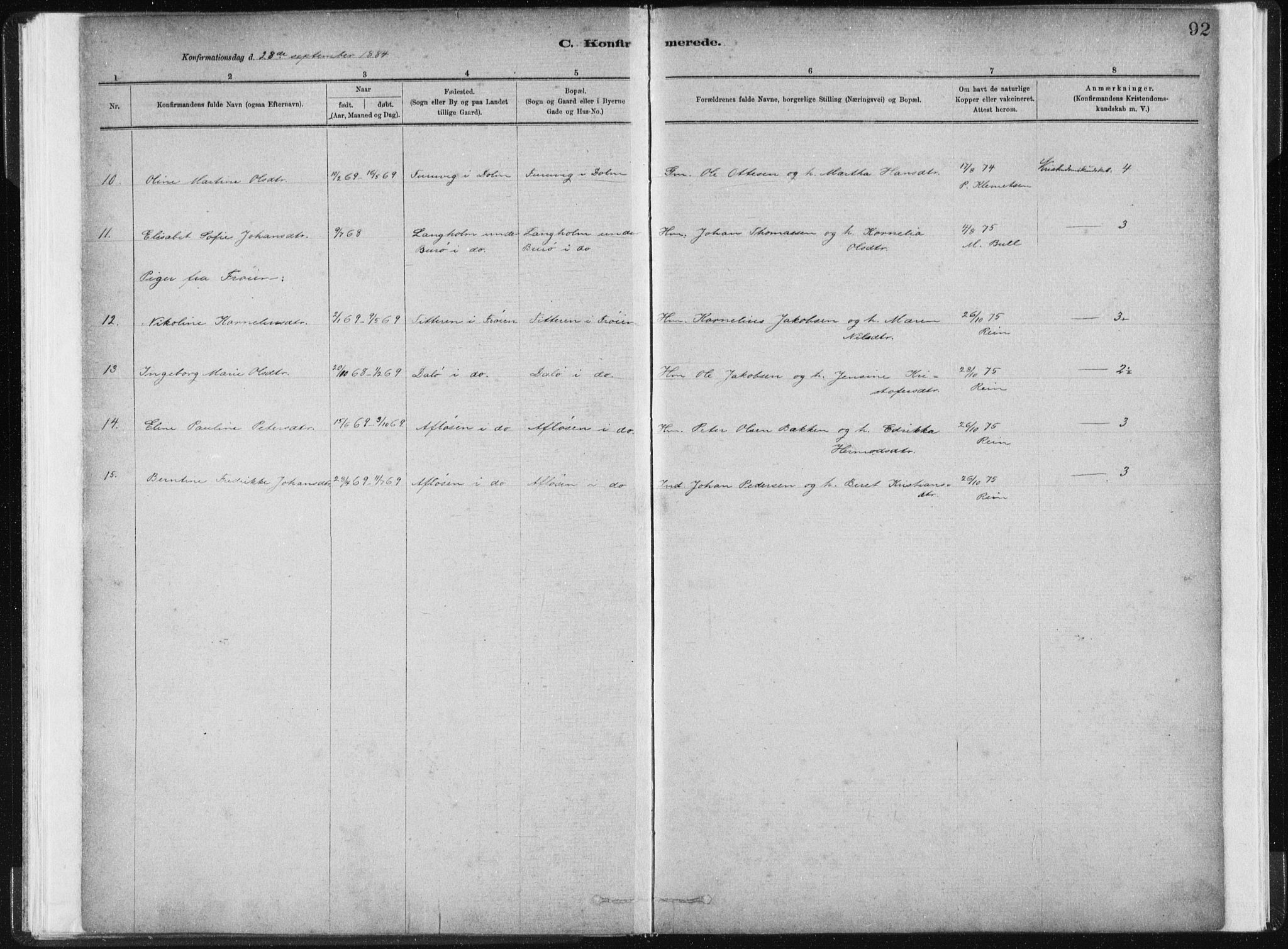 Ministerialprotokoller, klokkerbøker og fødselsregistre - Sør-Trøndelag, SAT/A-1456/634/L0533: Parish register (official) no. 634A09, 1882-1901, p. 92