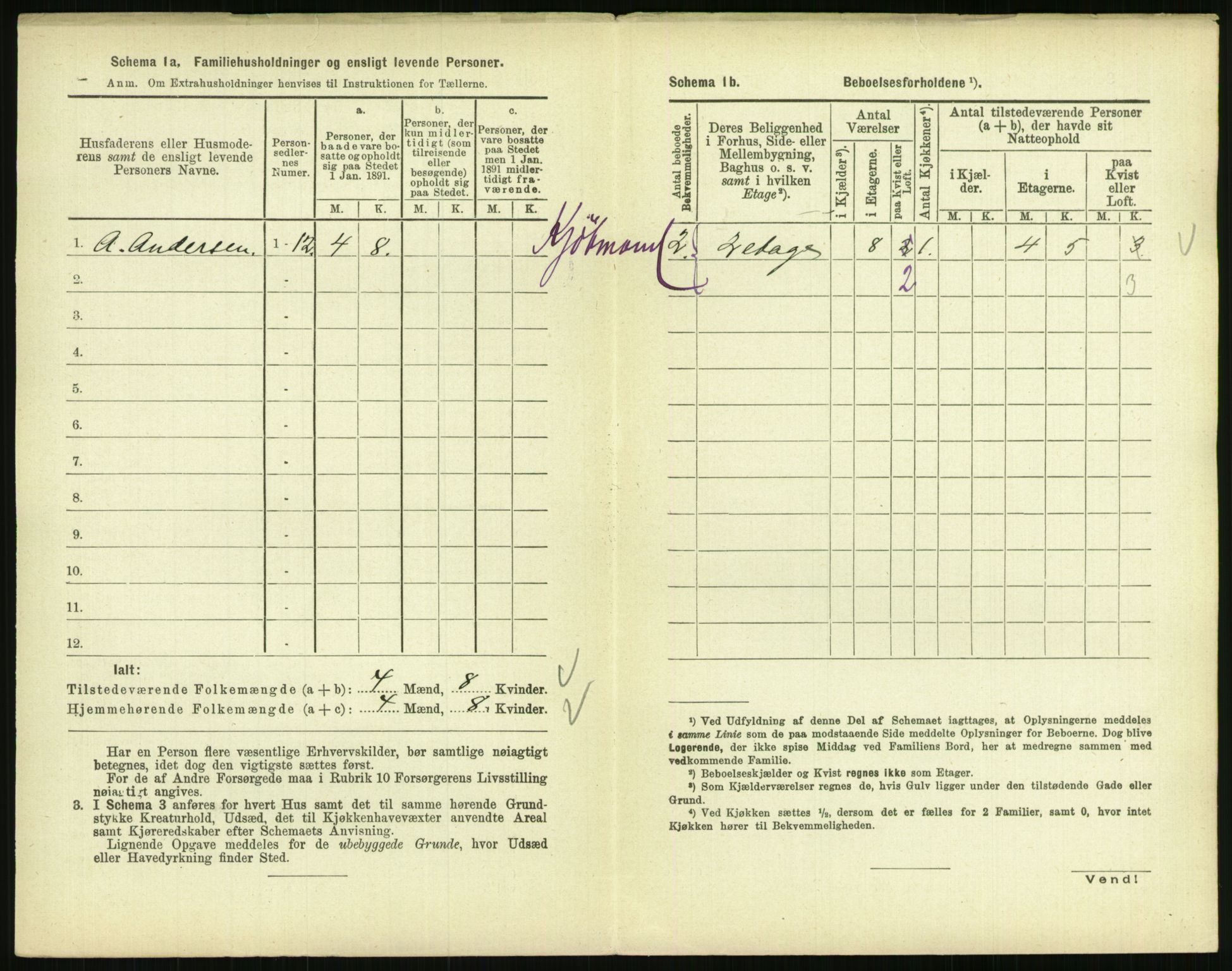 RA, 1891 census for 0801 Kragerø, 1891, p. 579