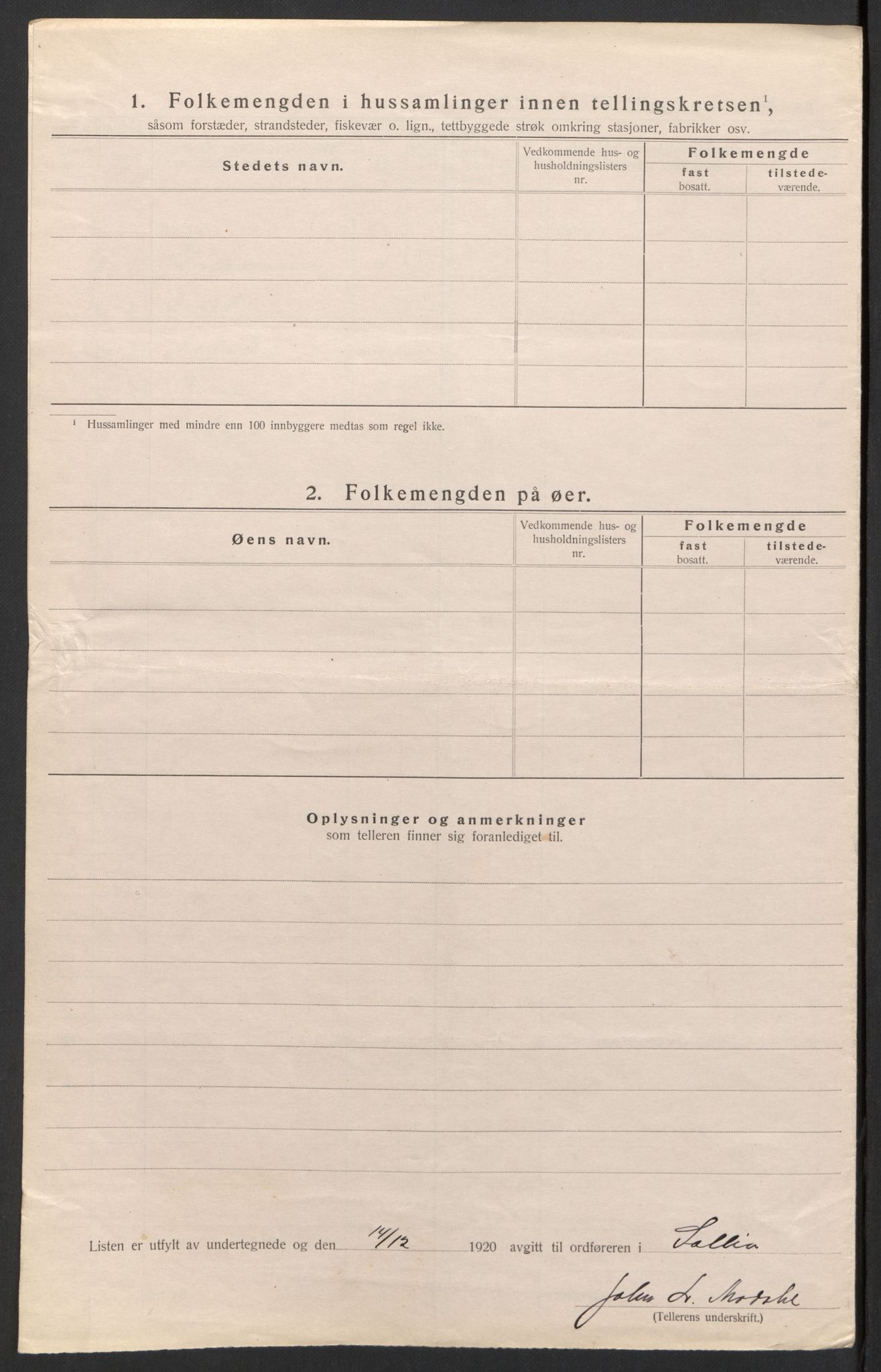 SAH, 1920 census for Sollia, 1920, p. 10