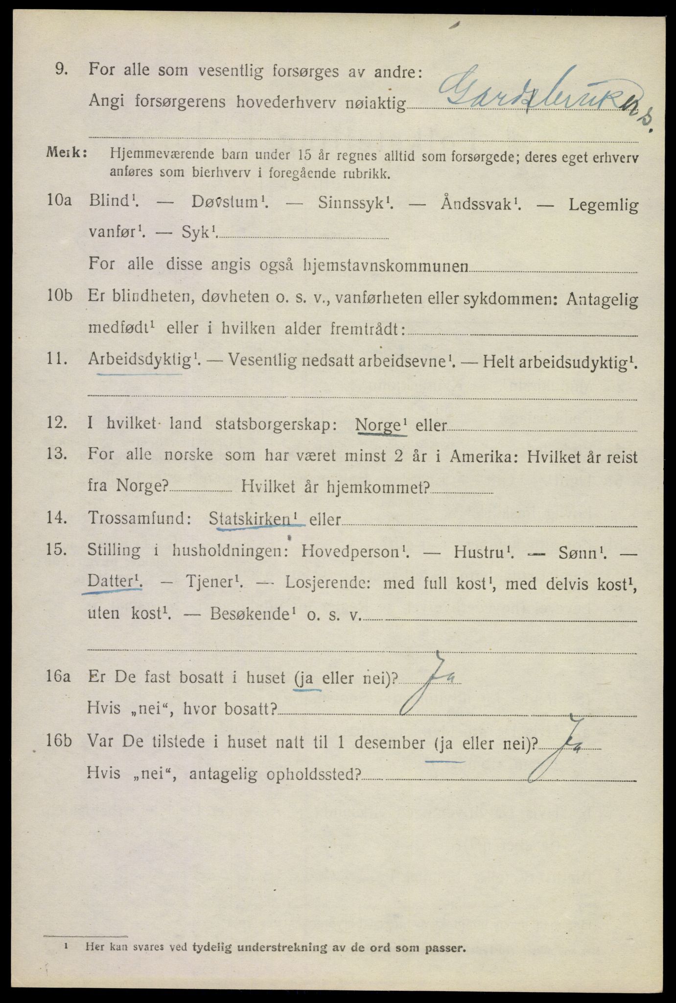 SAKO, 1920 census for Andebu, 1920, p. 2613