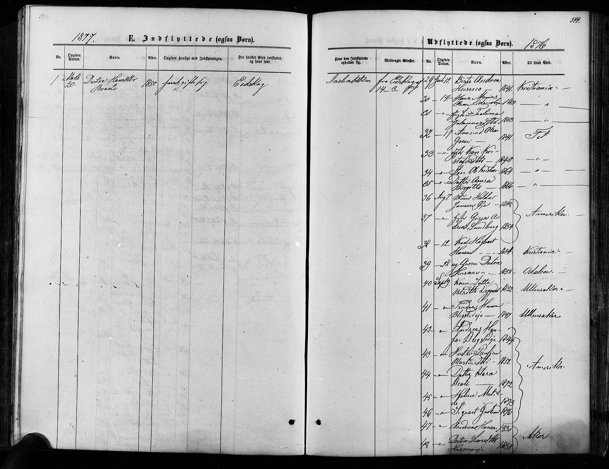 Nes prestekontor Kirkebøker, SAO/A-10410/F/Fa/L0009: Parish register (official) no. I 9, 1875-1882, p. 544