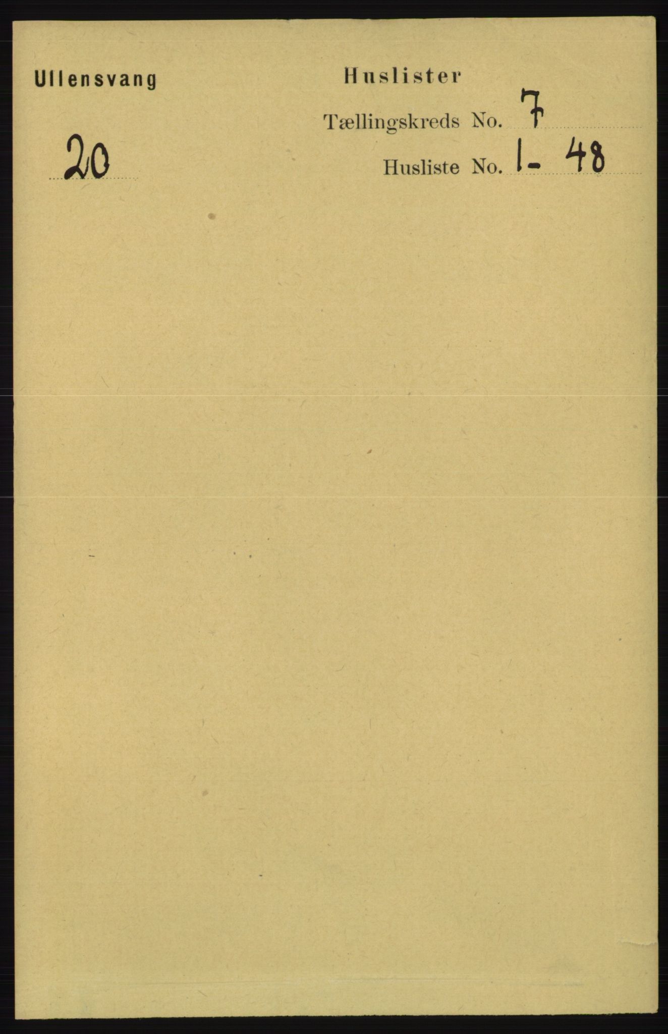 RA, 1891 census for 1230 Ullensvang, 1891, p. 2302