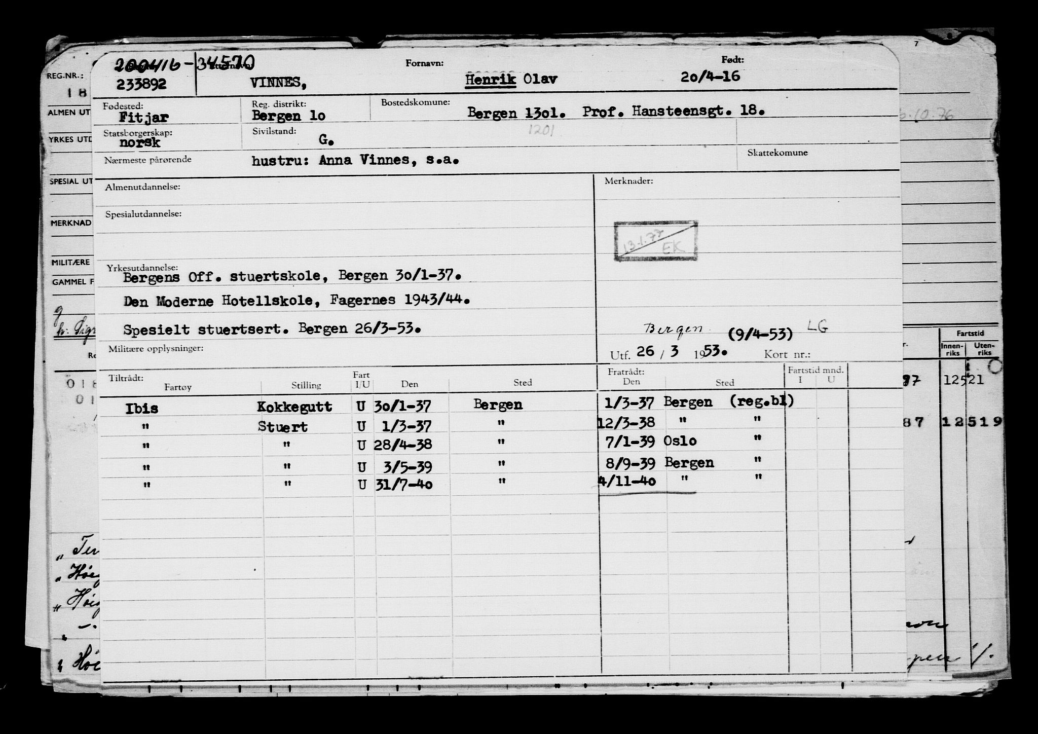 Direktoratet for sjømenn, RA/S-3545/G/Gb/L0138: Hovedkort, 1916, p. 424