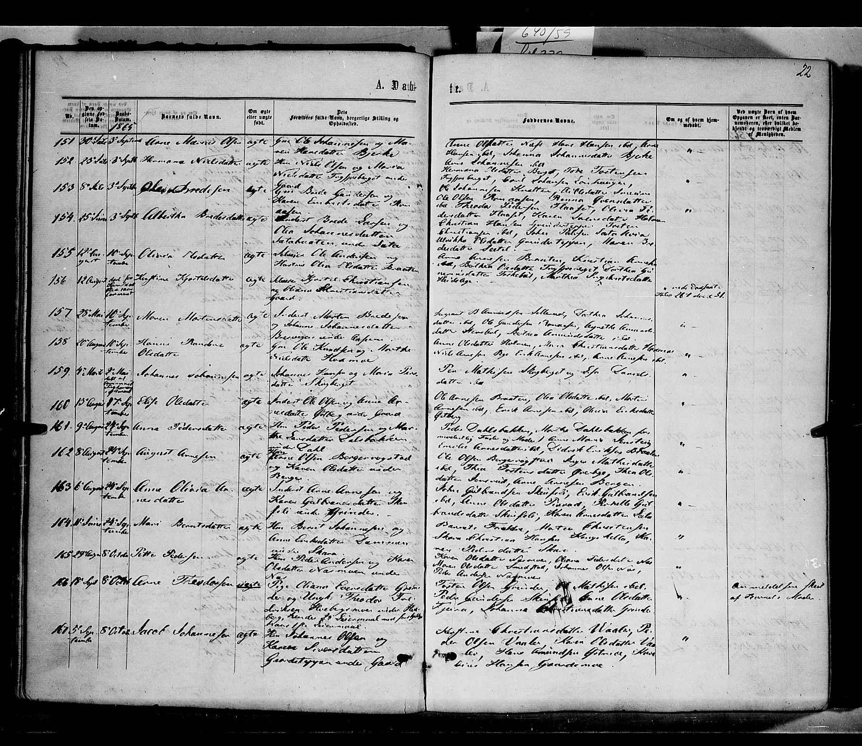 Grue prestekontor, AV/SAH-PREST-036/H/Ha/Haa/L0010: Parish register (official) no. 10, 1864-1873, p. 22