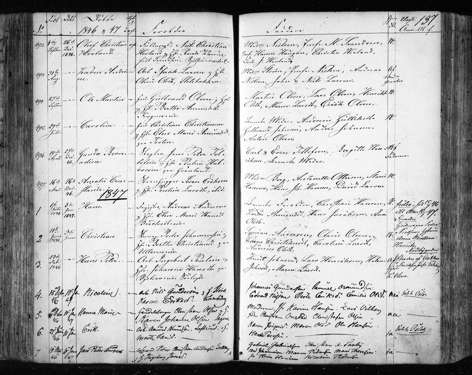 Aker prestekontor kirkebøker, SAO/A-10861/F/L0019: Parish register (official) no. 19, 1842-1852, p. 137