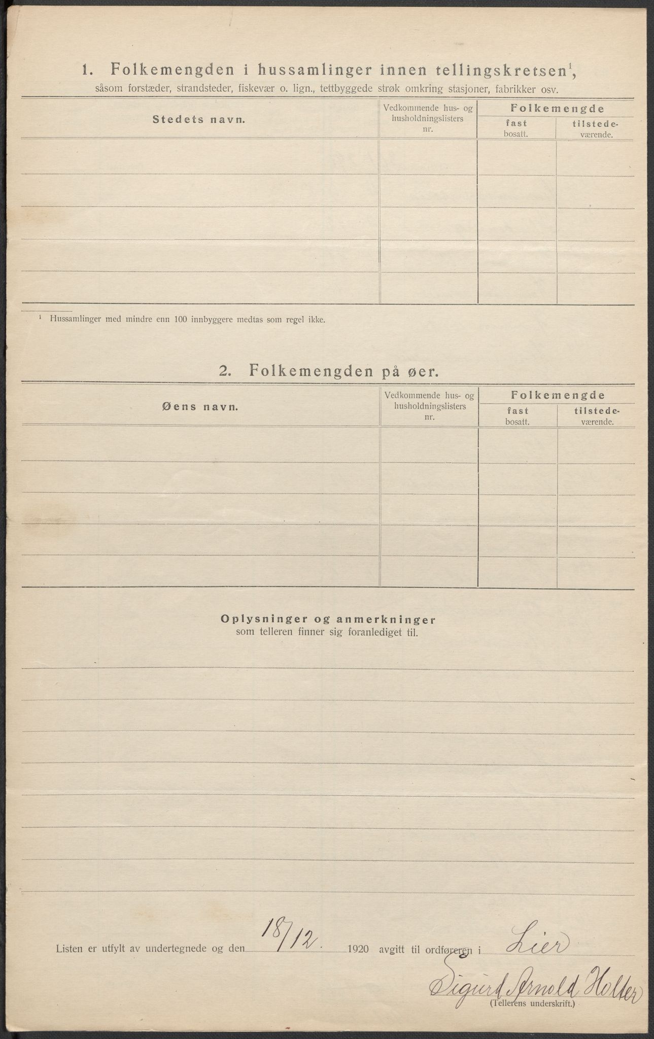SAKO, 1920 census for Lier, 1920, p. 66