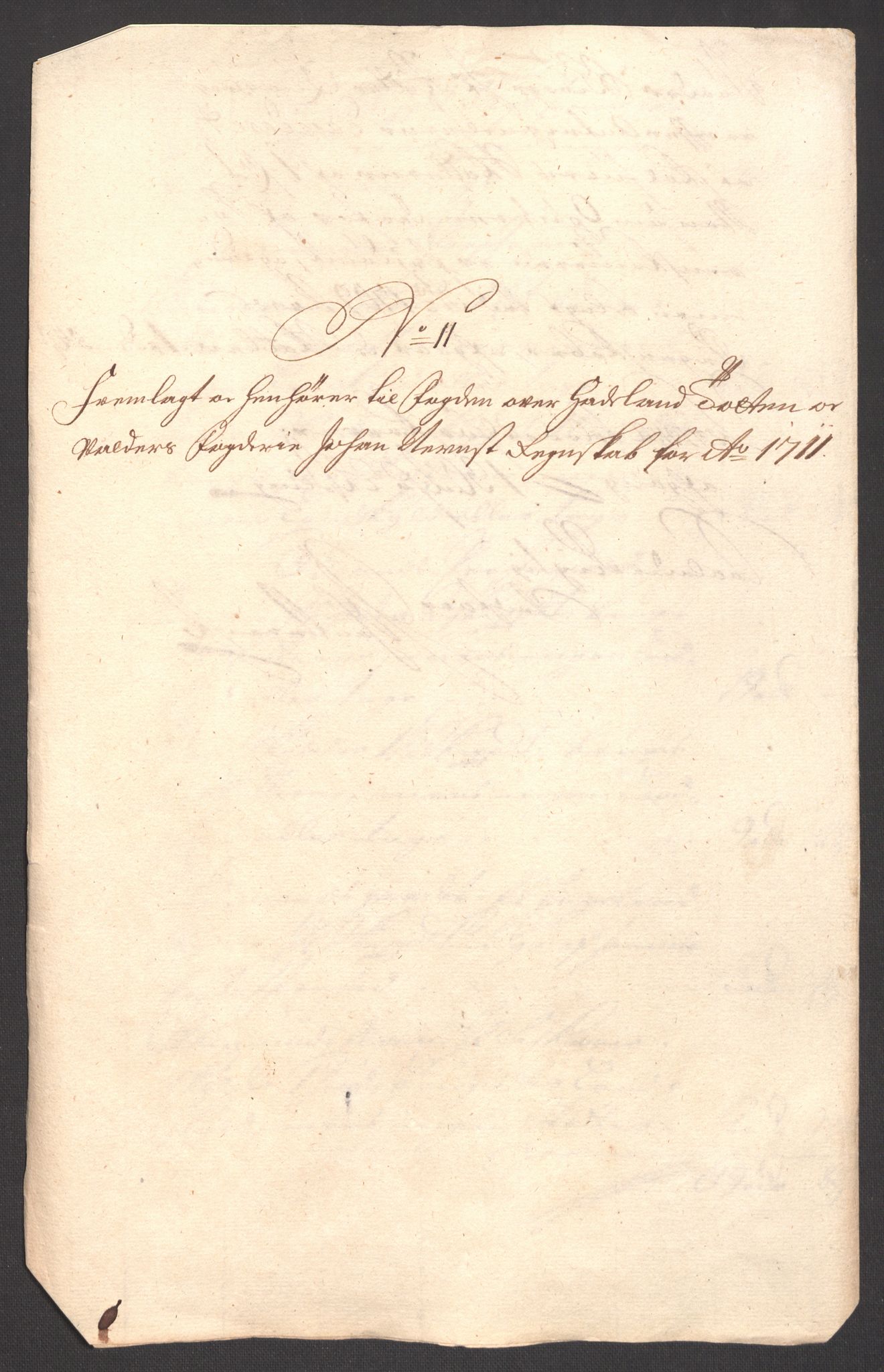 Rentekammeret inntil 1814, Reviderte regnskaper, Fogderegnskap, AV/RA-EA-4092/R18/L1308: Fogderegnskap Hadeland, Toten og Valdres, 1711, p. 470