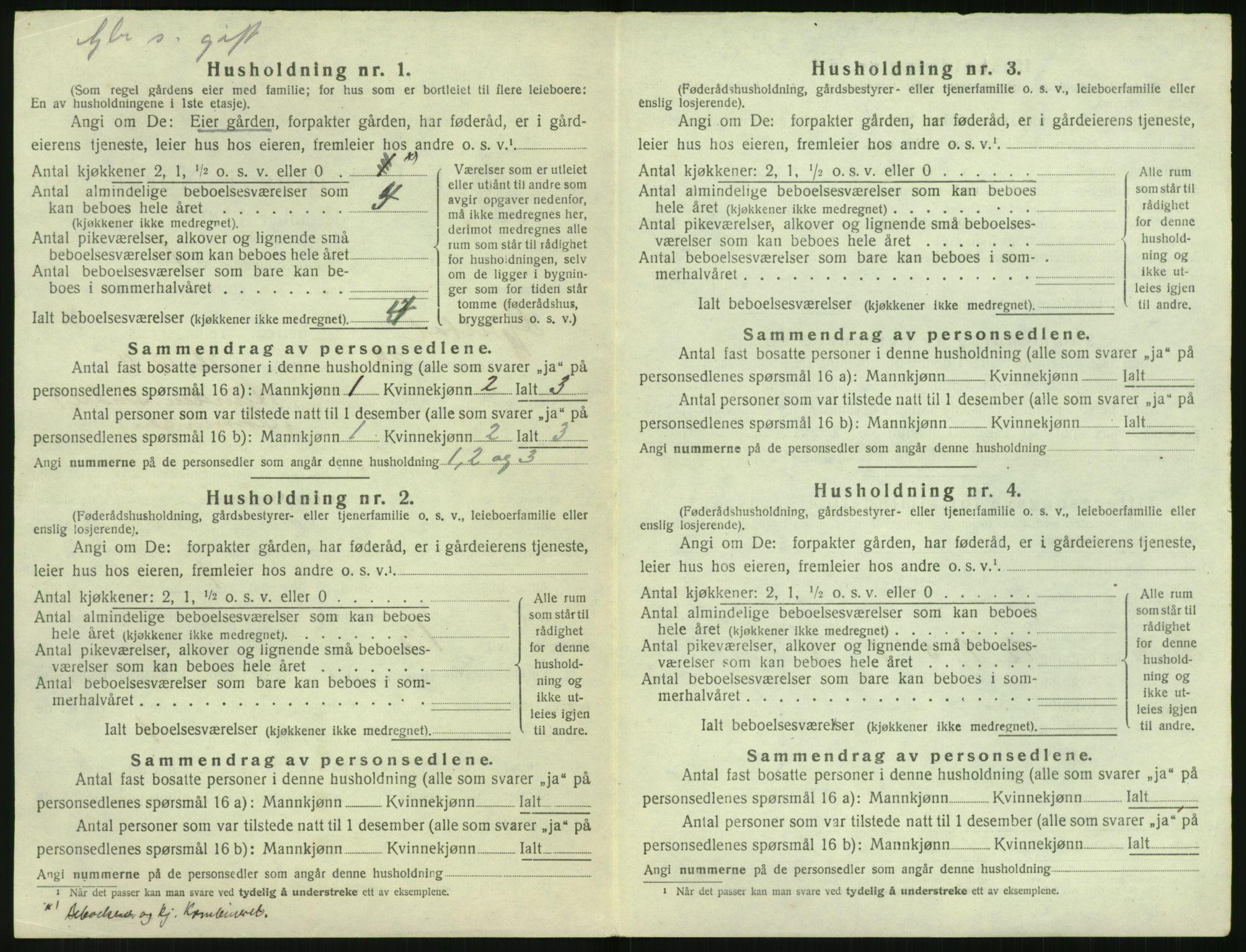 SAK, 1920 census for Gjerstad, 1920, p. 690