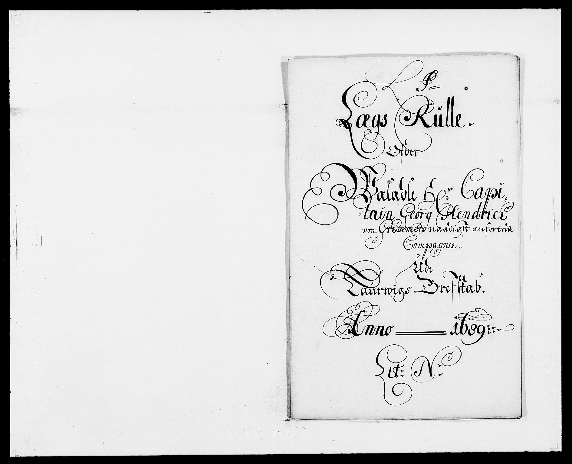 Rentekammeret inntil 1814, Reviderte regnskaper, Fogderegnskap, RA/EA-4092/R33/L1971: Fogderegnskap Larvik grevskap, 1688-1689, p. 316
