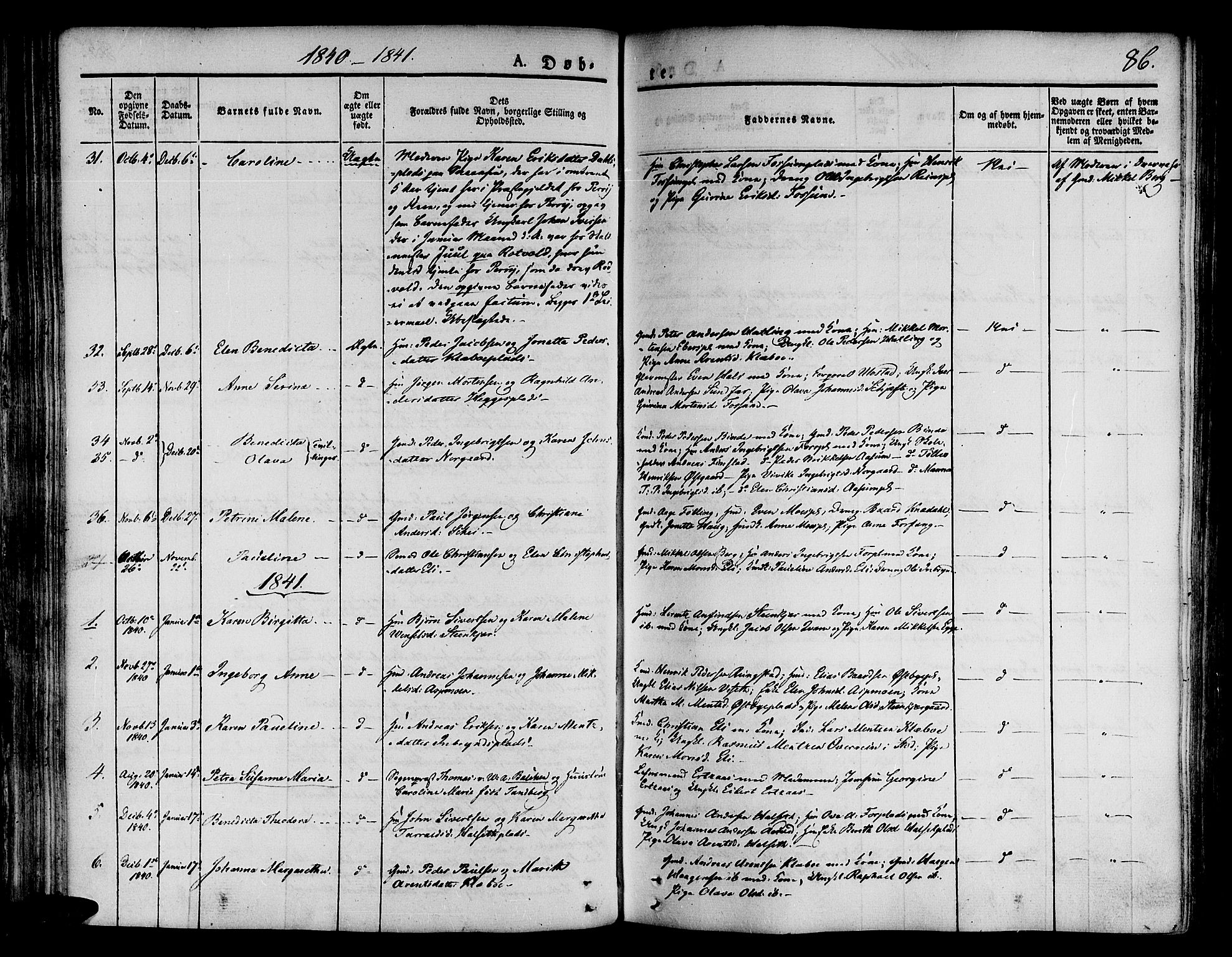 Ministerialprotokoller, klokkerbøker og fødselsregistre - Nord-Trøndelag, SAT/A-1458/746/L0445: Parish register (official) no. 746A04, 1826-1846, p. 86