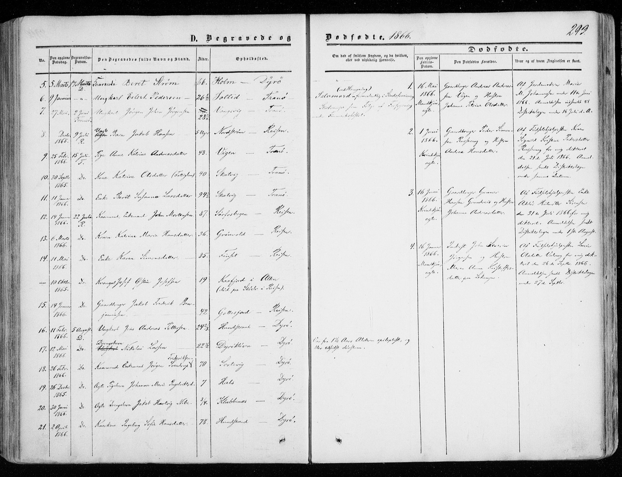 Tranøy sokneprestkontor, AV/SATØ-S-1313/I/Ia/Iaa/L0007kirke: Parish register (official) no. 7, 1856-1866, p. 293