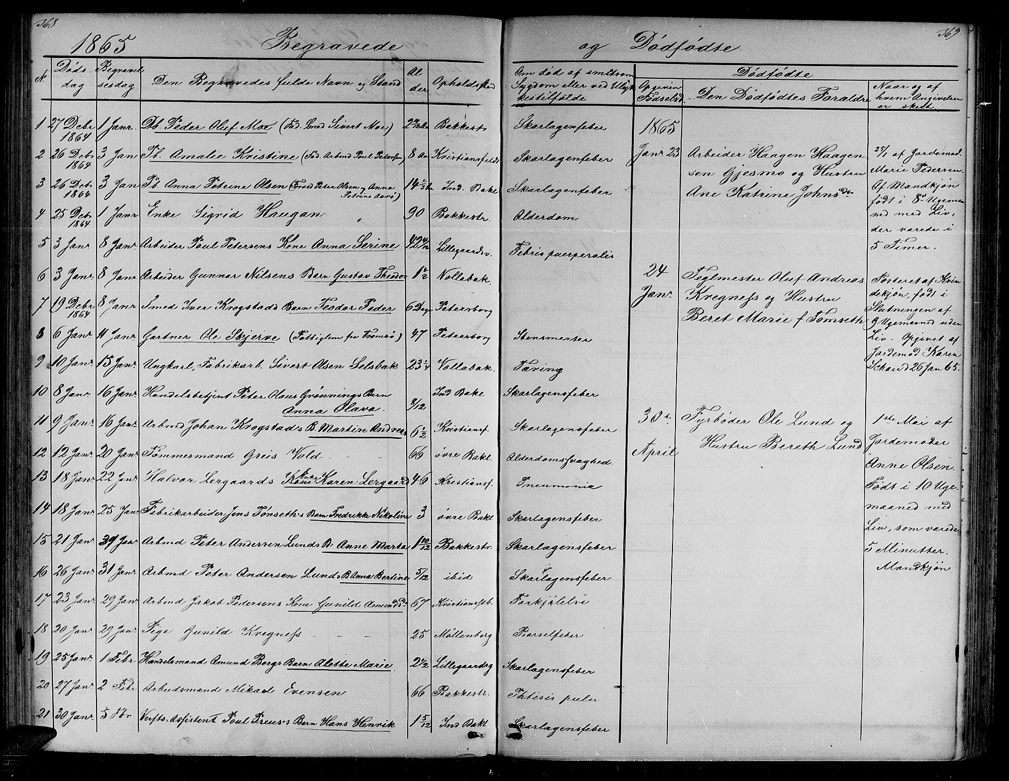 Ministerialprotokoller, klokkerbøker og fødselsregistre - Sør-Trøndelag, SAT/A-1456/604/L0219: Parish register (copy) no. 604C02, 1851-1869, p. 368-369