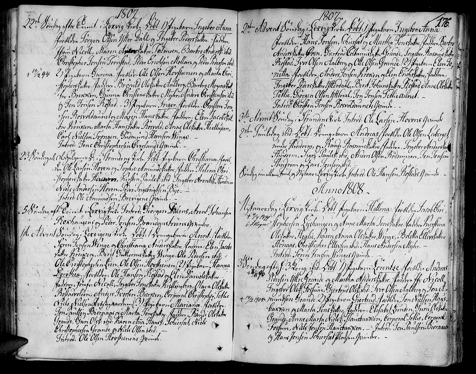 Ministerialprotokoller, klokkerbøker og fødselsregistre - Nord-Trøndelag, AV/SAT-A-1458/701/L0004: Parish register (official) no. 701A04, 1783-1816, p. 176
