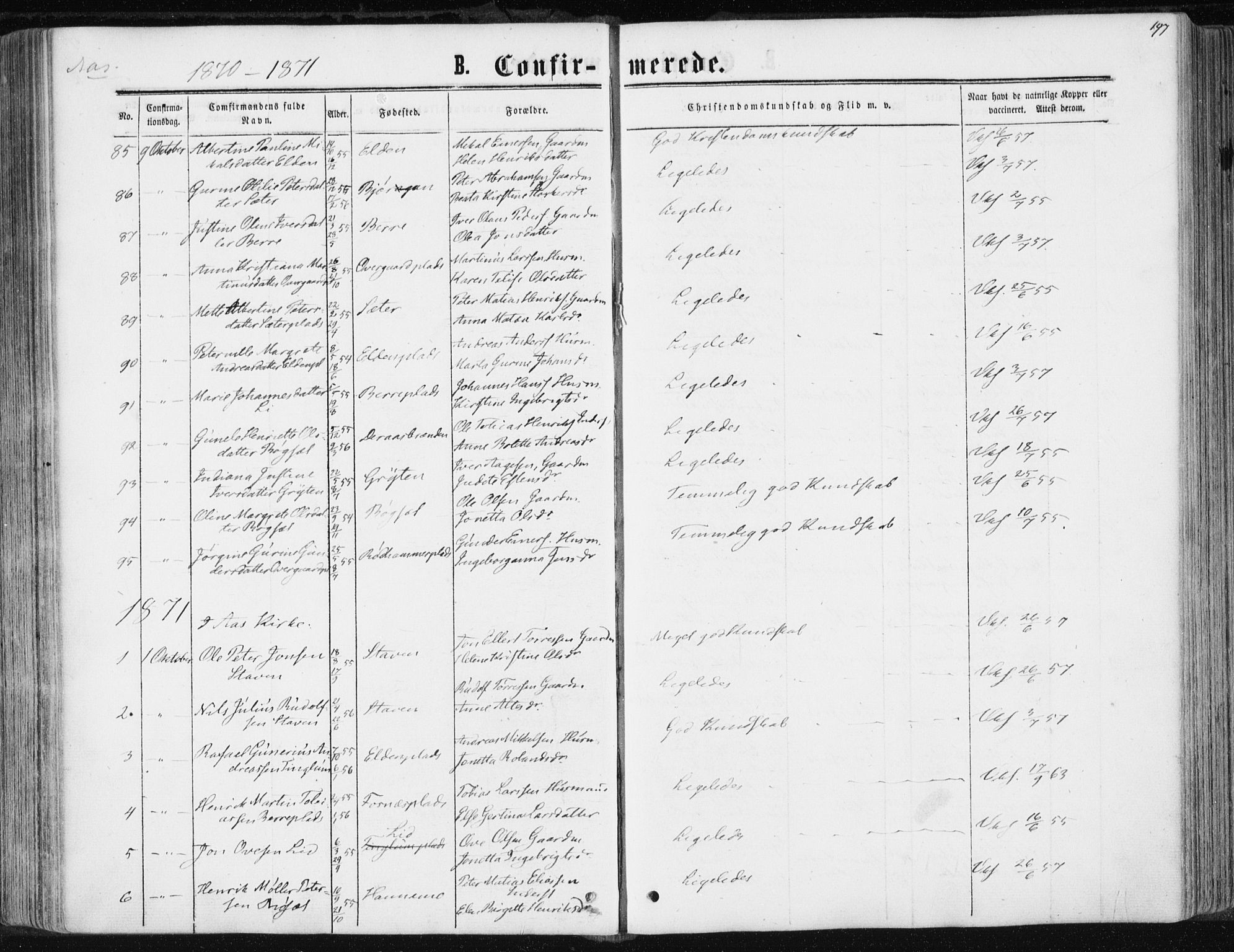 Ministerialprotokoller, klokkerbøker og fødselsregistre - Nord-Trøndelag, SAT/A-1458/741/L0394: Parish register (official) no. 741A08, 1864-1877, p. 197