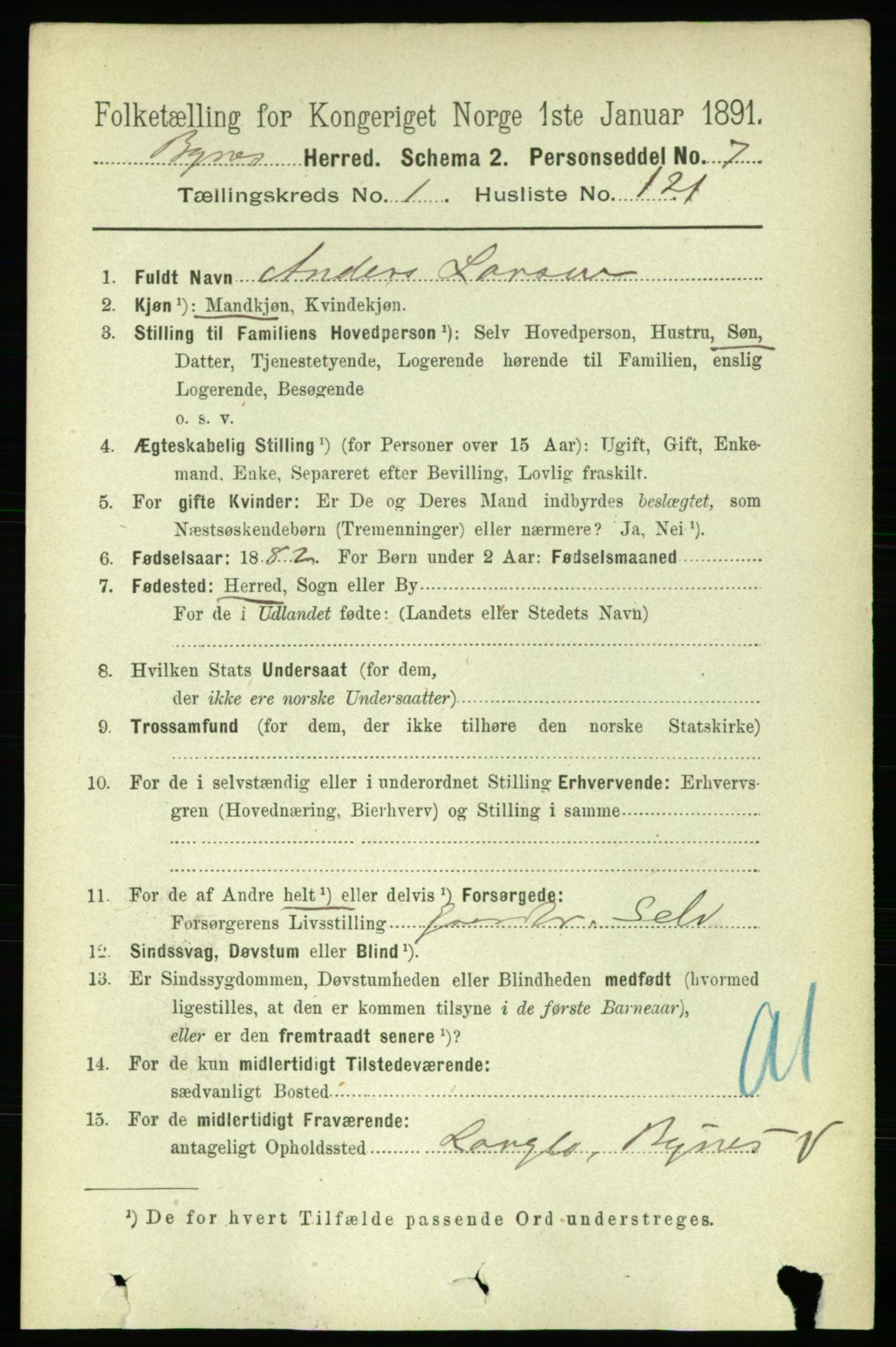 RA, 1891 census for 1655 Byneset, 1891, p. 793