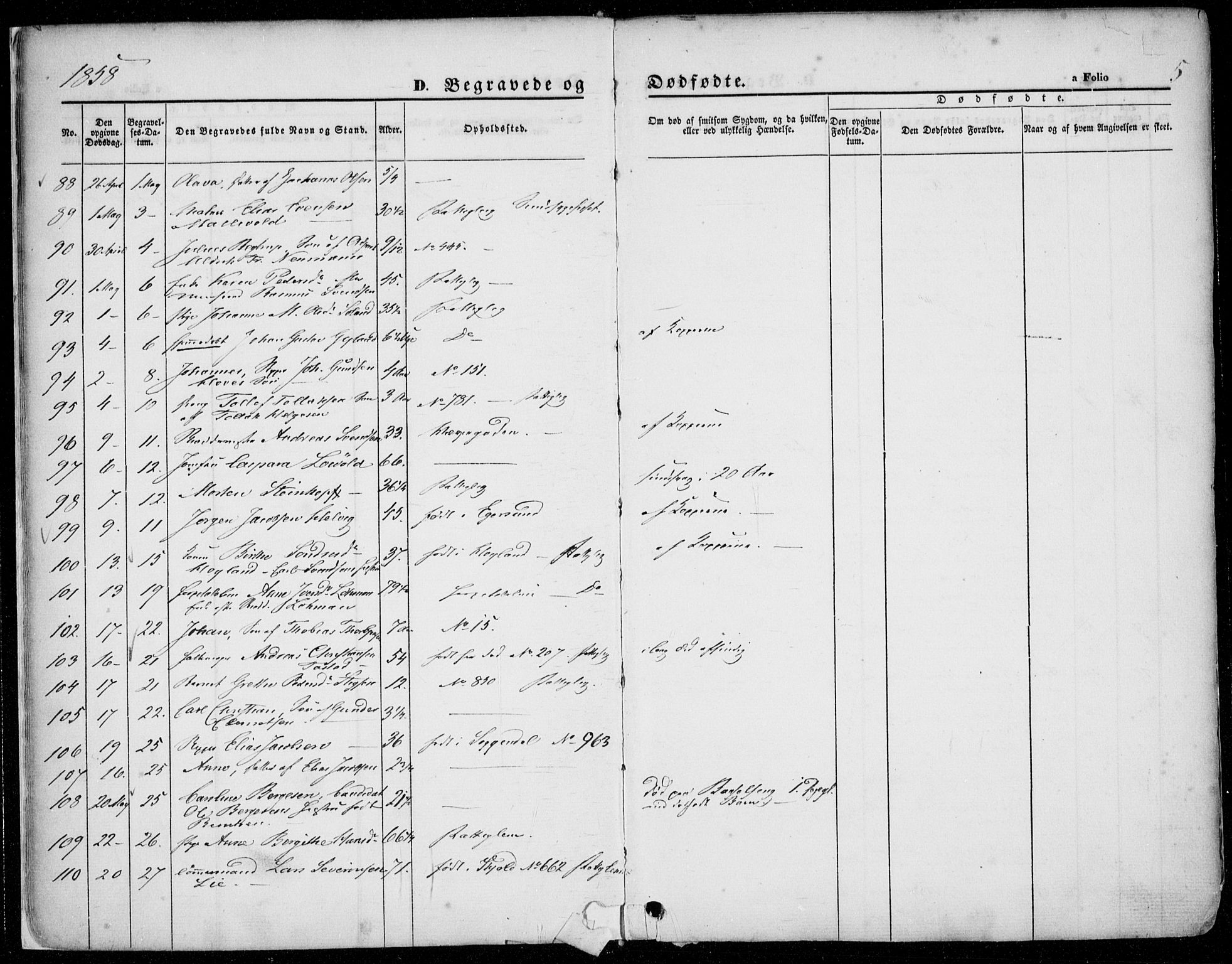 Domkirken sokneprestkontor, AV/SAST-A-101812/001/30/30BA/L0020: Parish register (official) no. A 19, 1858-1877, p. 5