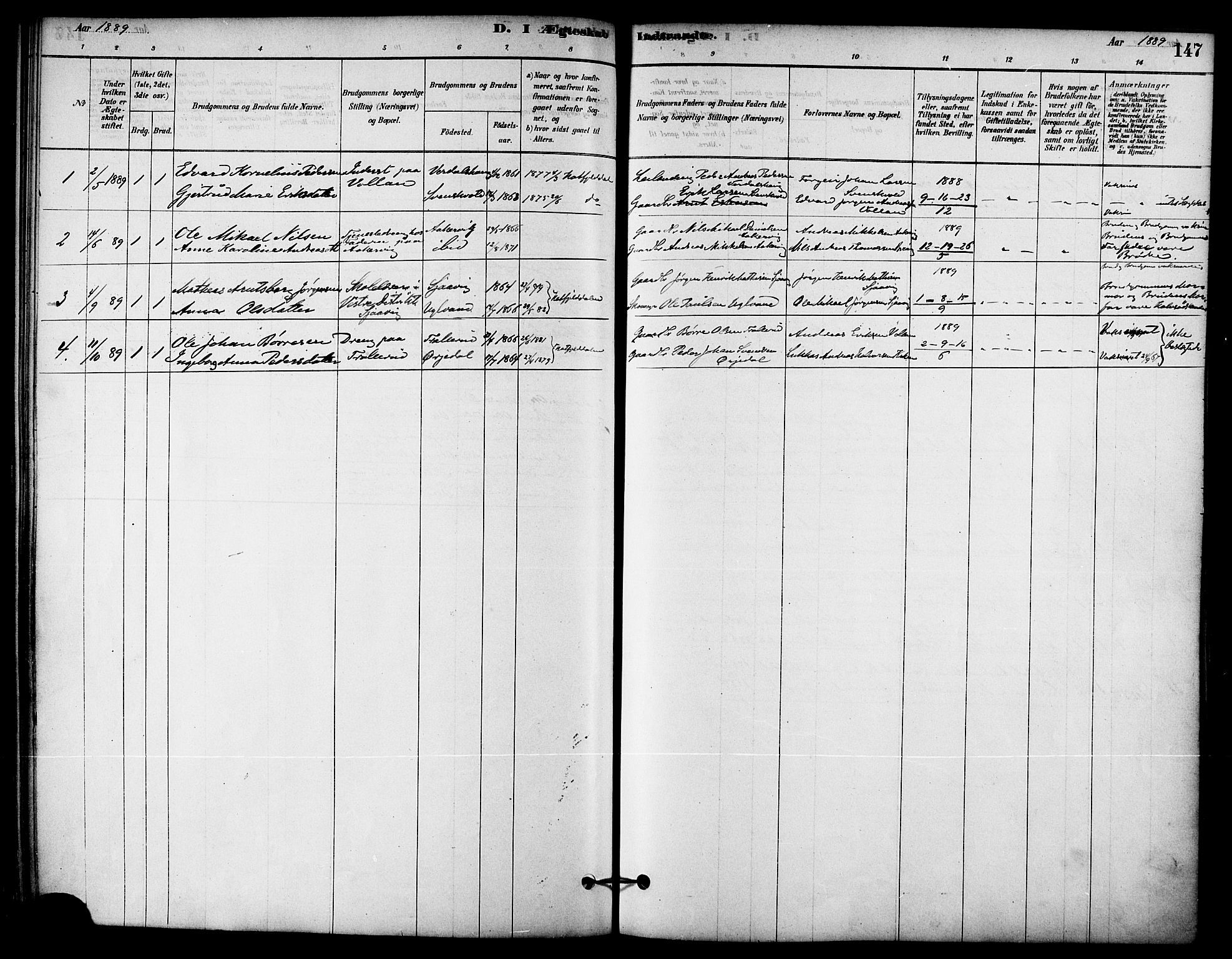 Ministerialprotokoller, klokkerbøker og fødselsregistre - Nordland, AV/SAT-A-1459/823/L0325: Parish register (official) no. 823A02, 1878-1898, p. 147