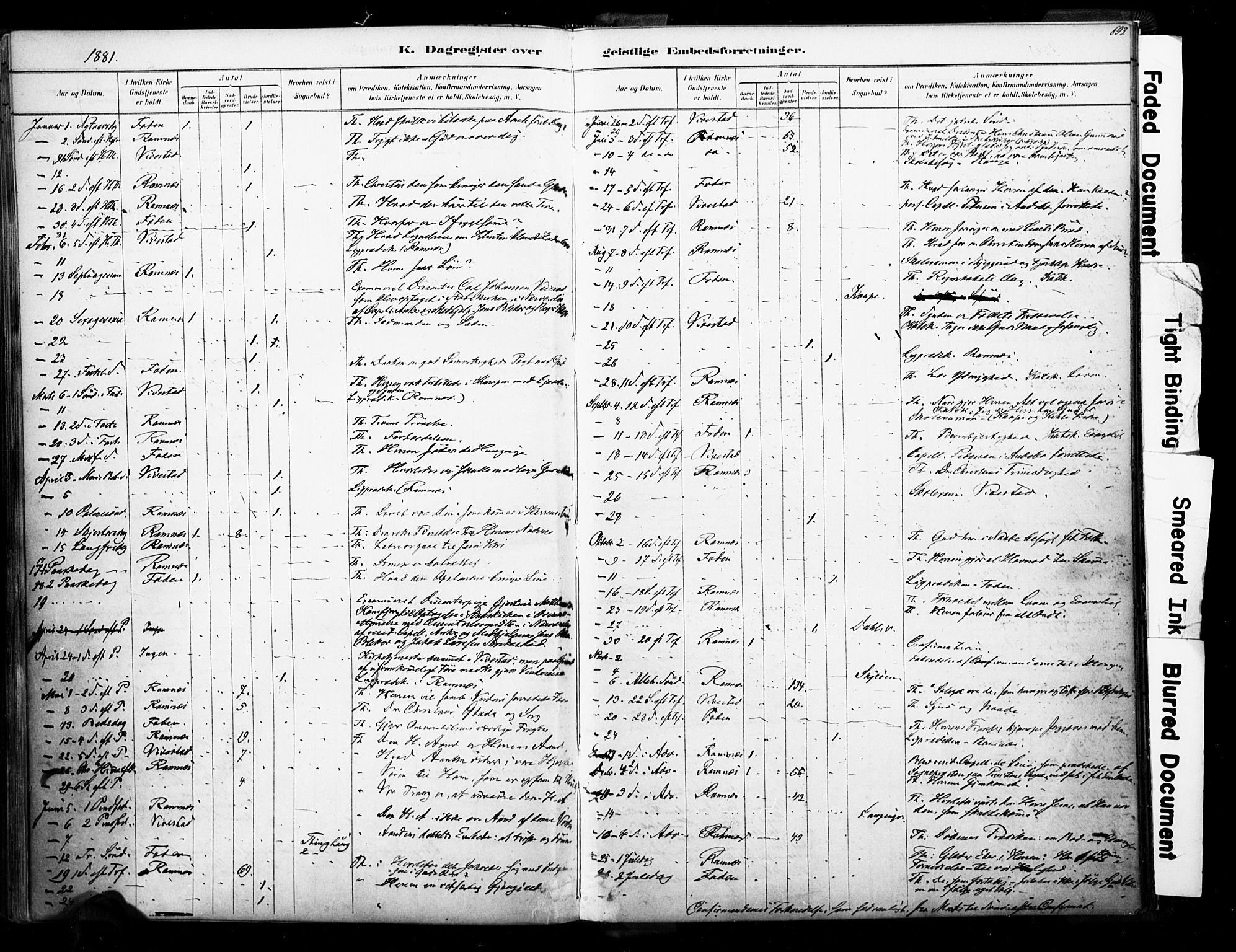 Ramnes kirkebøker, AV/SAKO-A-314/F/Fa/L0007: Parish register (official) no. I 7, 1878-1895, p. 692-693