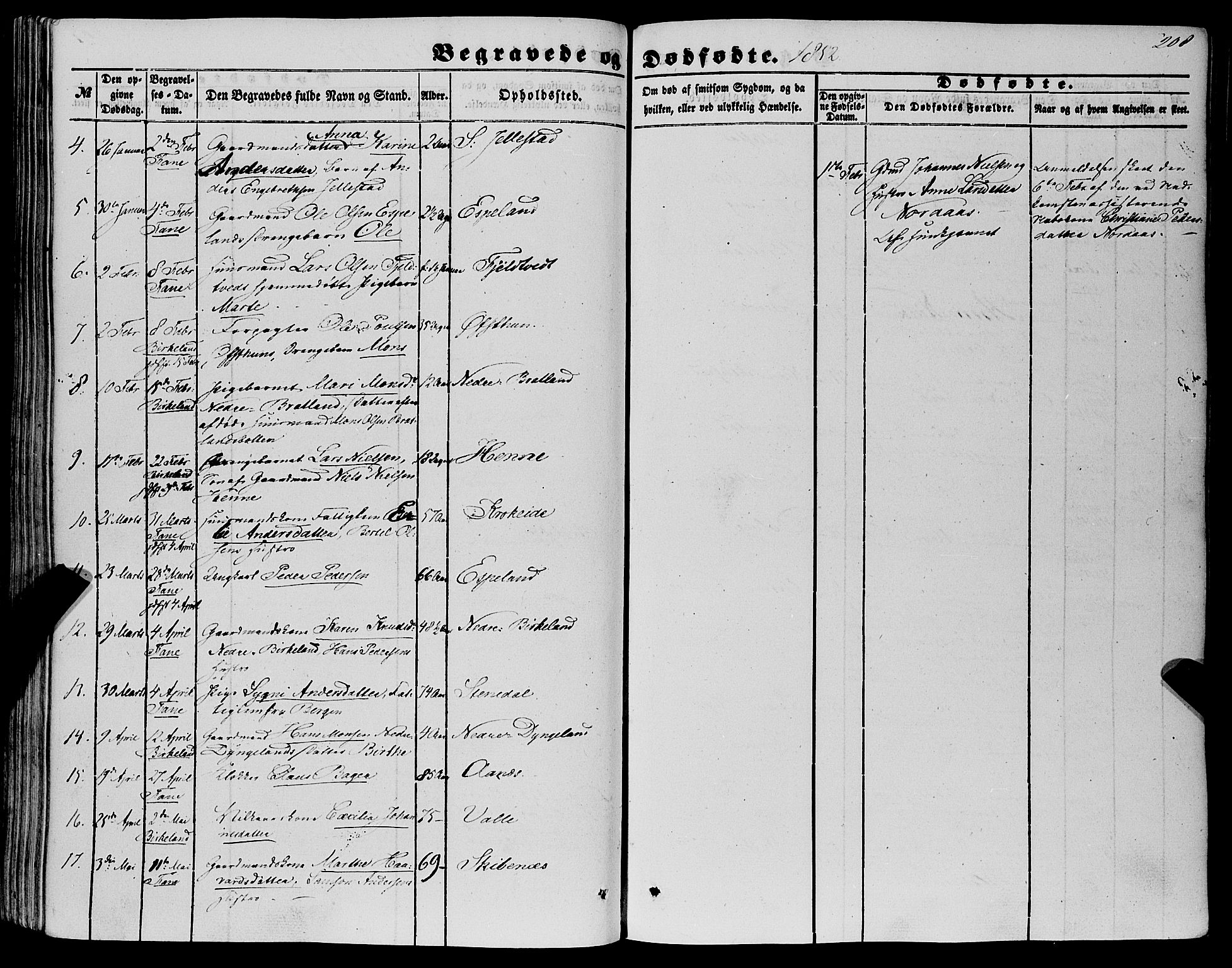 Fana Sokneprestembete, SAB/A-75101/H/Haa/Haaa/L0011: Parish register (official) no. A 11, 1851-1862, p. 208