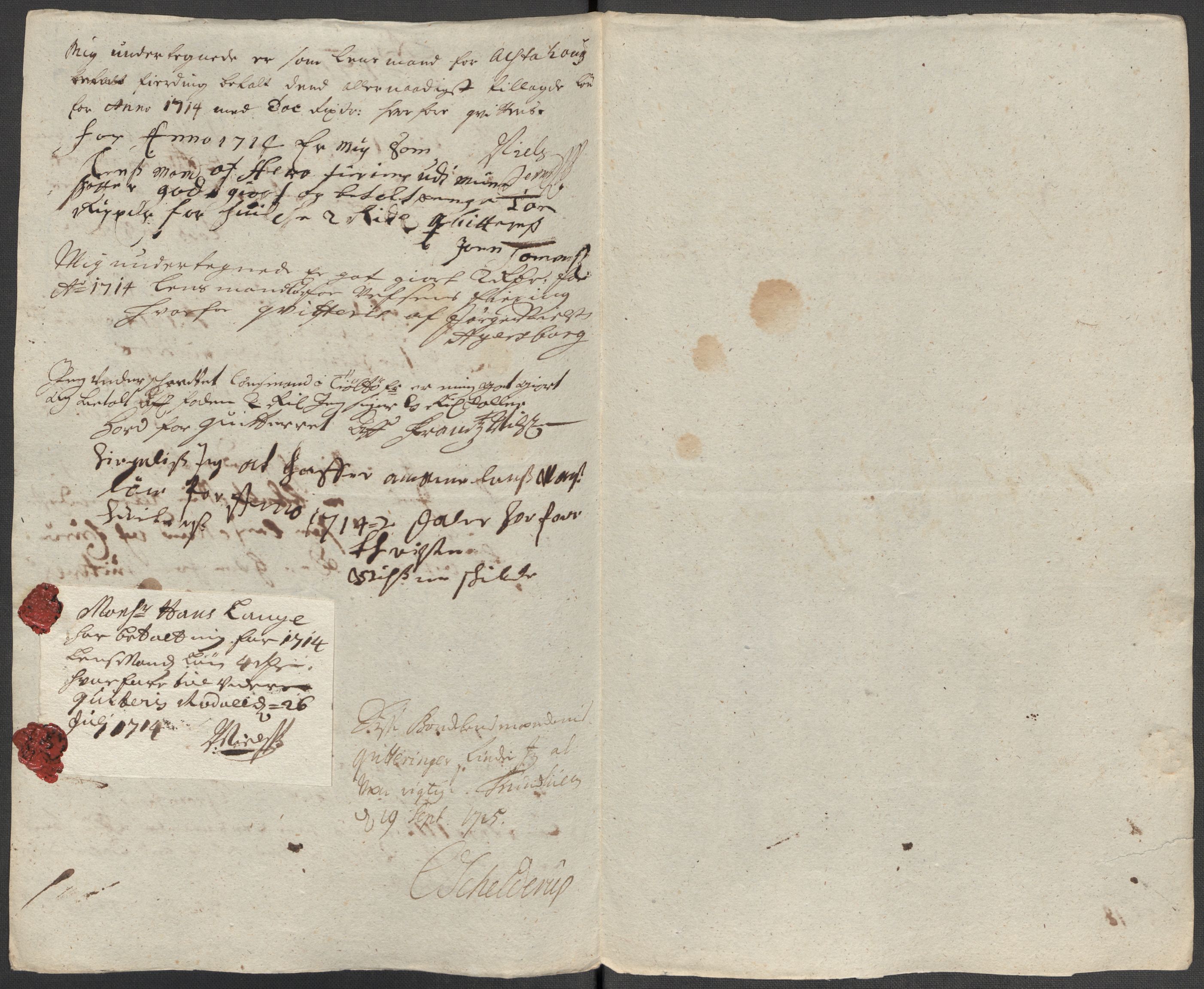 Rentekammeret inntil 1814, Reviderte regnskaper, Fogderegnskap, RA/EA-4092/R65/L4513: Fogderegnskap Helgeland, 1714-1715, p. 213