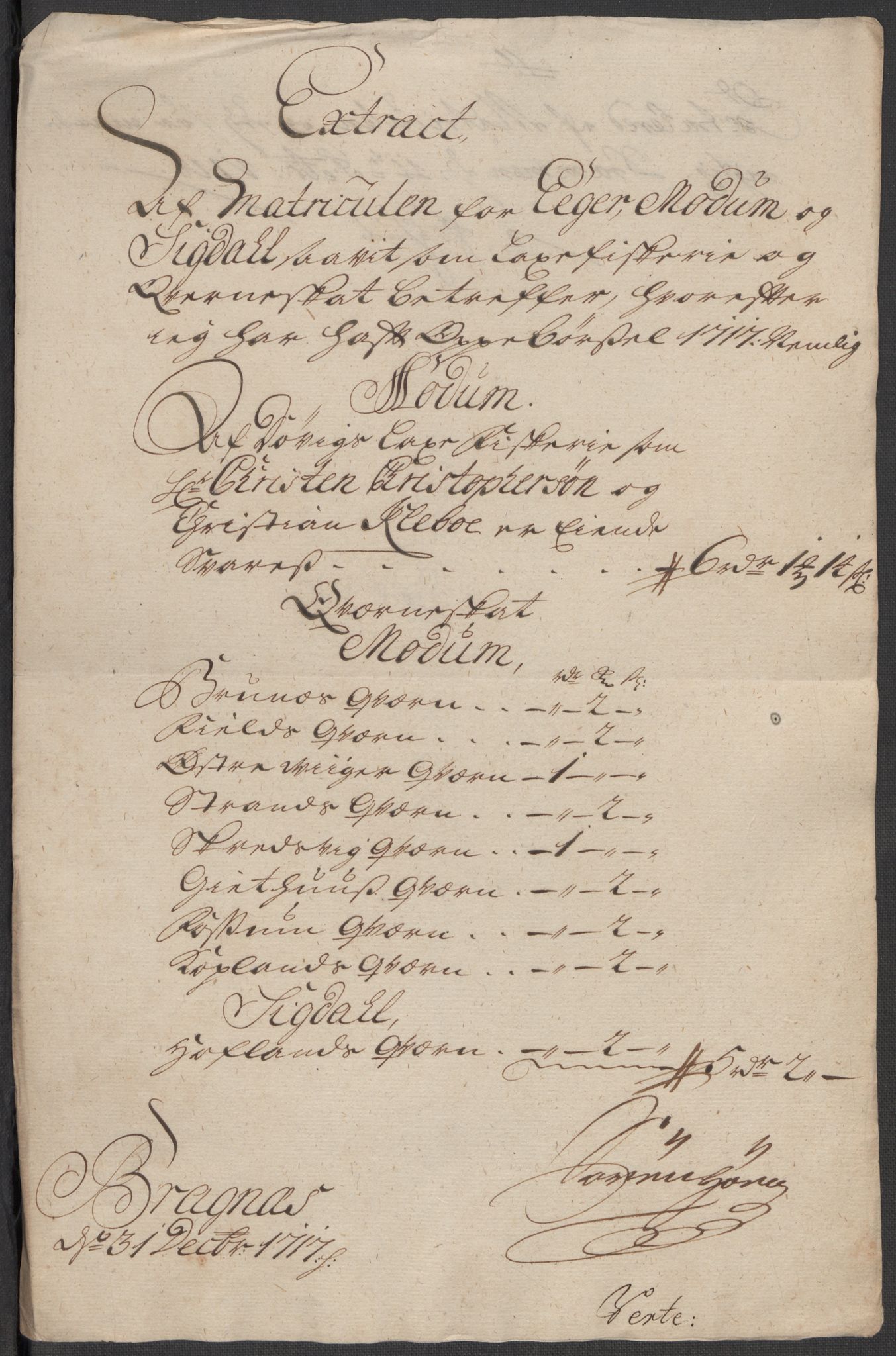 Rentekammeret inntil 1814, Reviderte regnskaper, Fogderegnskap, RA/EA-4092/R31/L1711: Fogderegnskap Hurum, Røyken, Eiker, Lier og Buskerud, 1717, p. 186