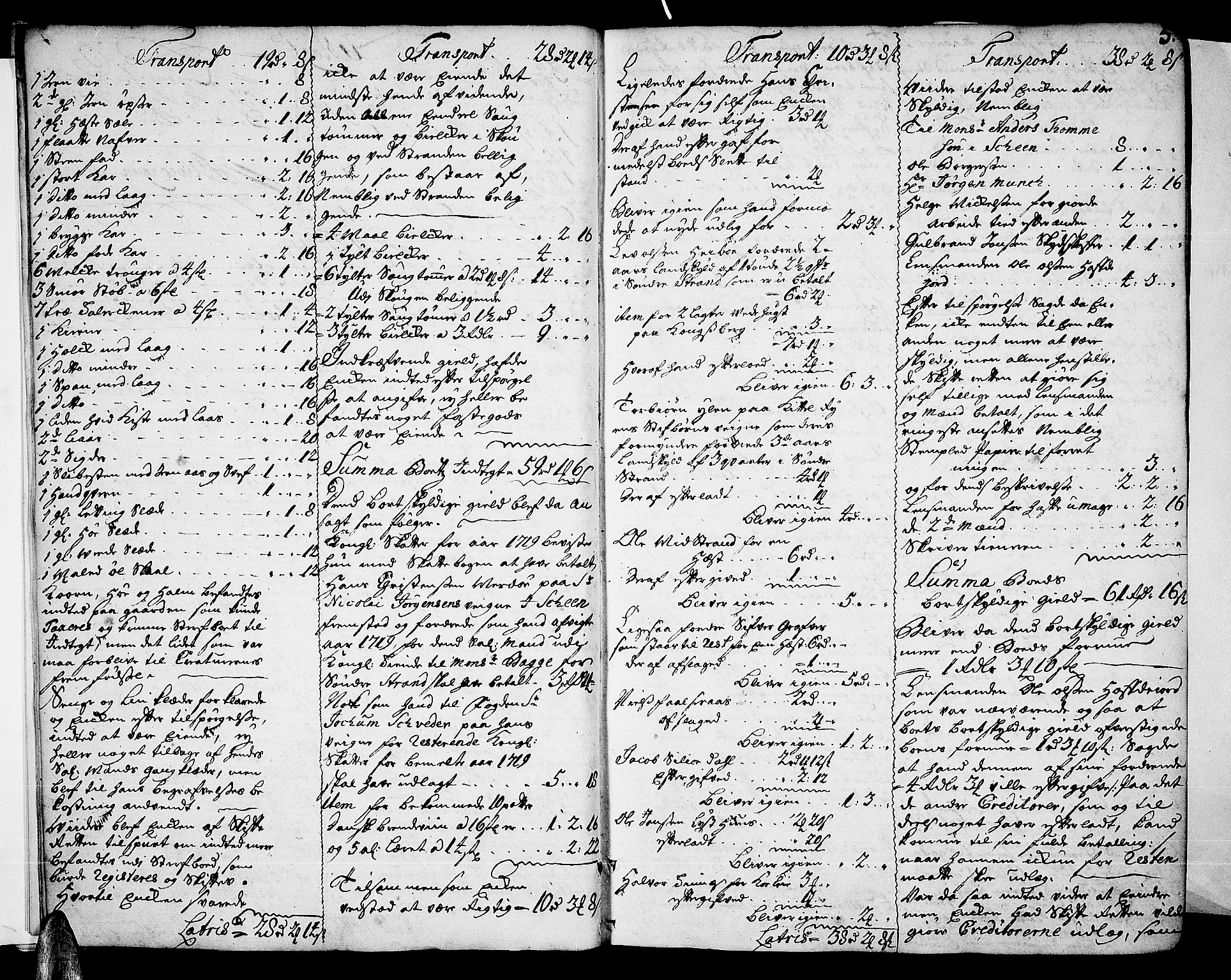 Nedre Telemark sorenskriveri, AV/SAKO-A-135/H/Hb/Hba/L0008: Skifteprotokoll, 1720-1727, p. 4b-5a