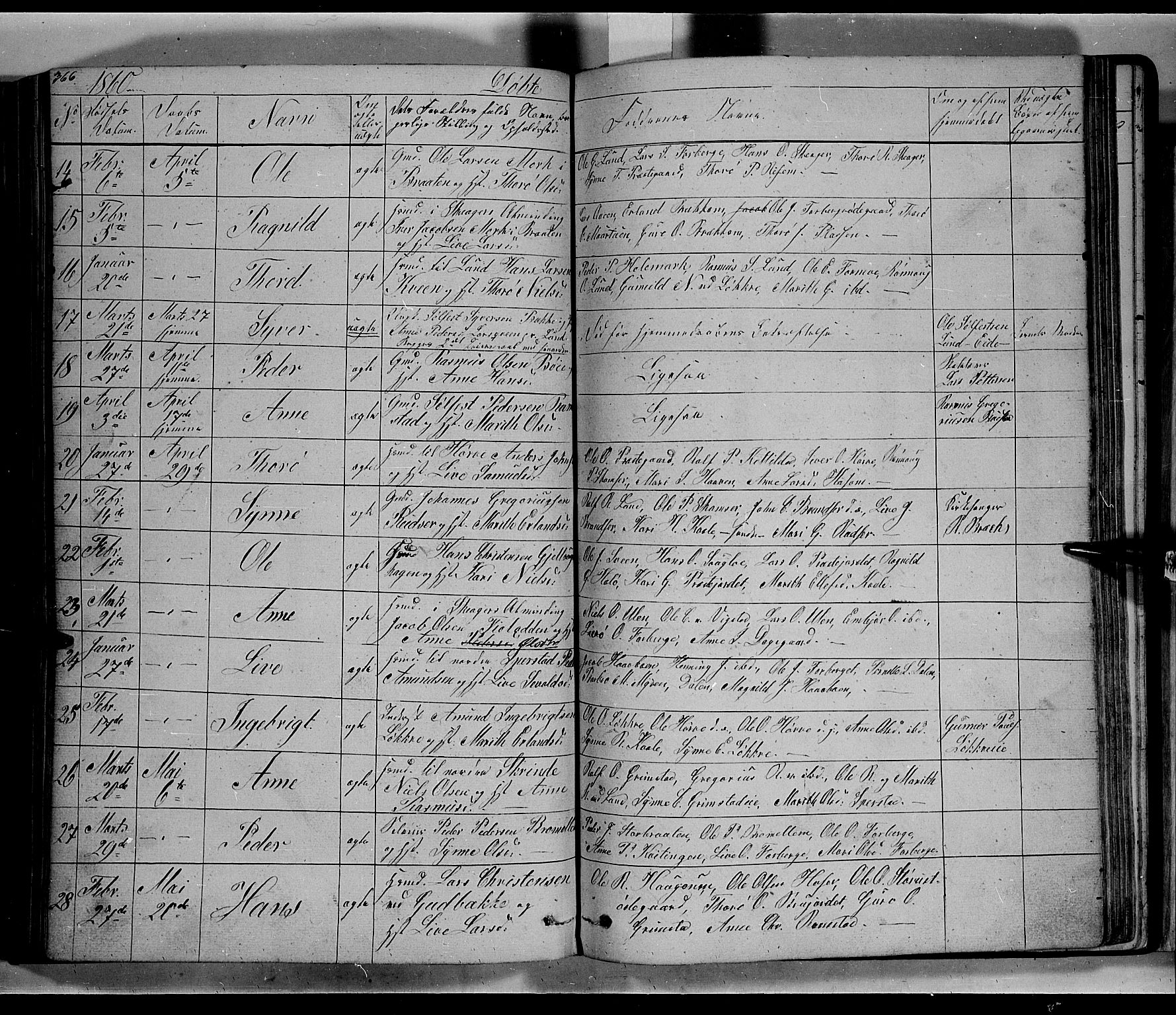 Lom prestekontor, SAH/PREST-070/L/L0004: Parish register (copy) no. 4, 1845-1864, p. 366-367