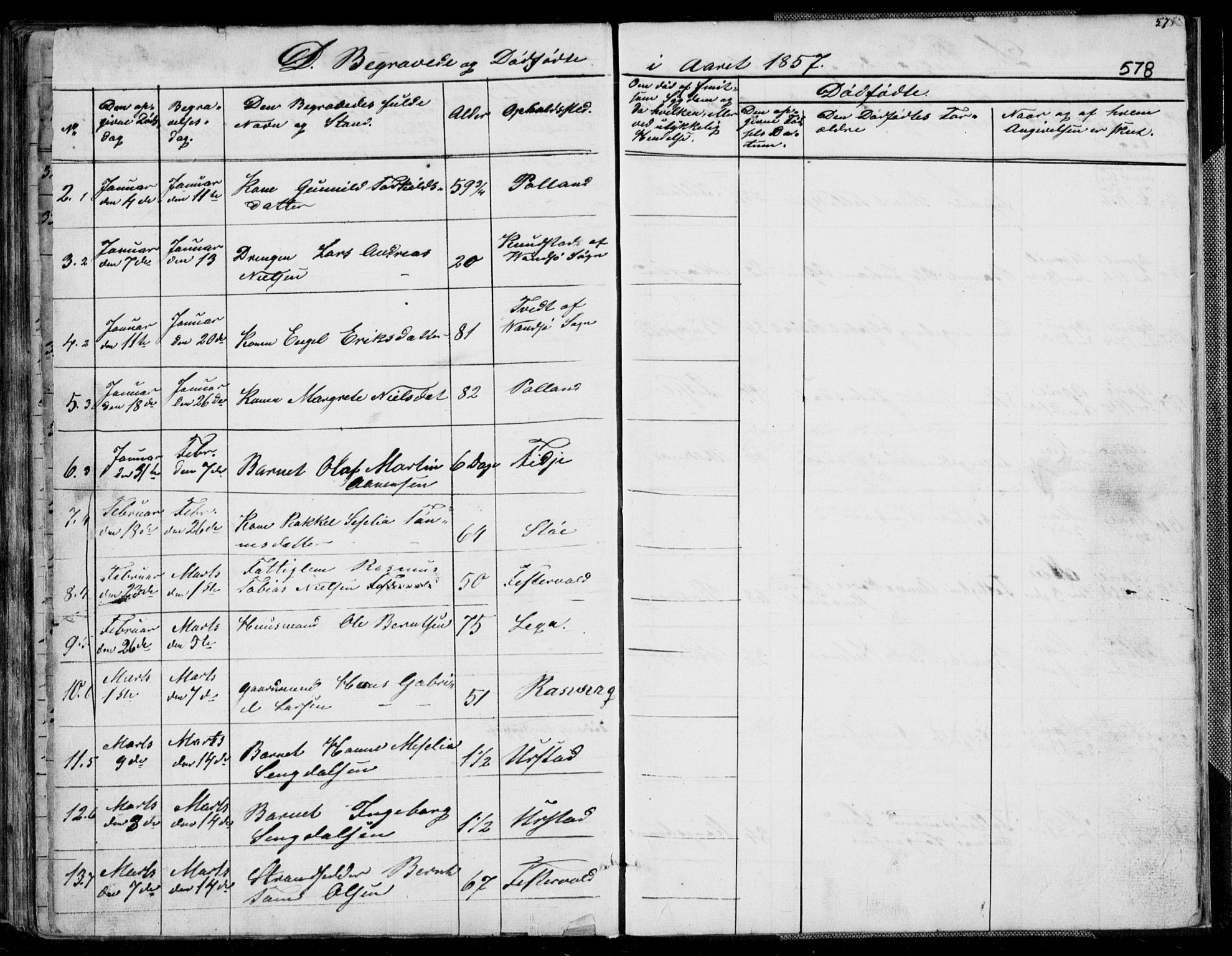 Flekkefjord sokneprestkontor, SAK/1111-0012/F/Fb/Fbb/L0002: Parish register (copy) no. B 2b, 1831-1866, p. 578