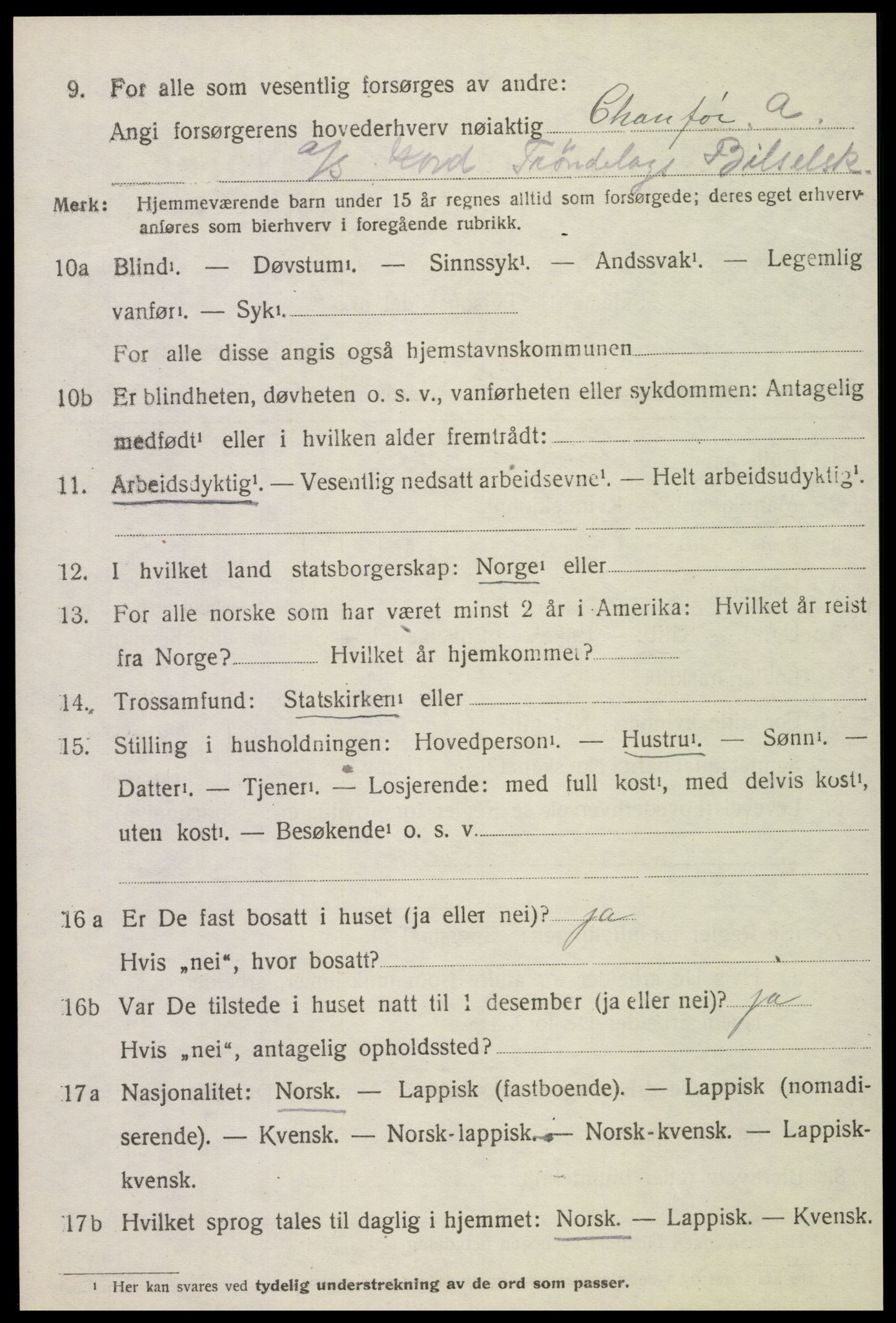 SAT, 1920 census for Egge, 1920, p. 3315